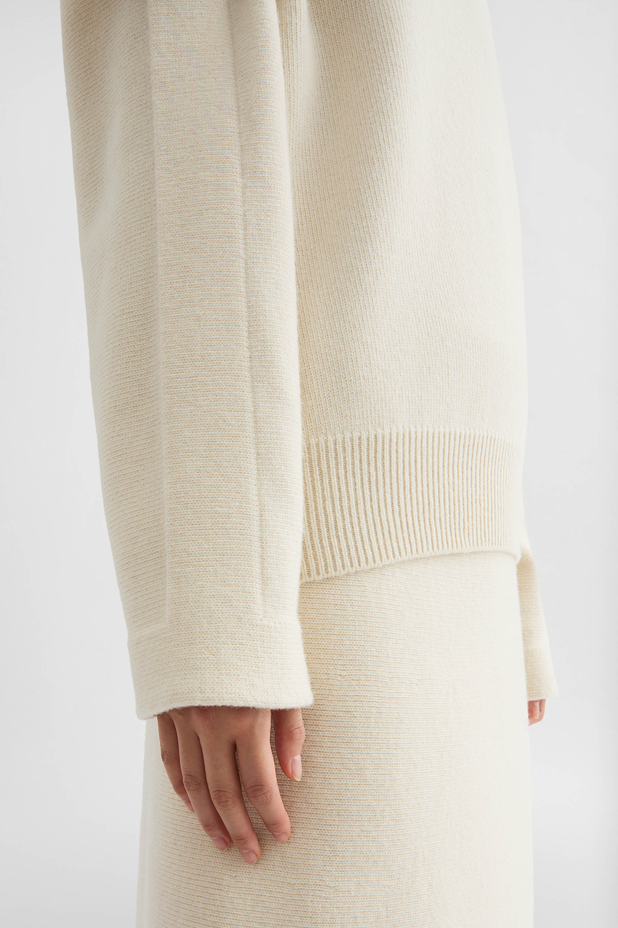 Wool Blend High-Neck Sweater - Sweaters - Image 3