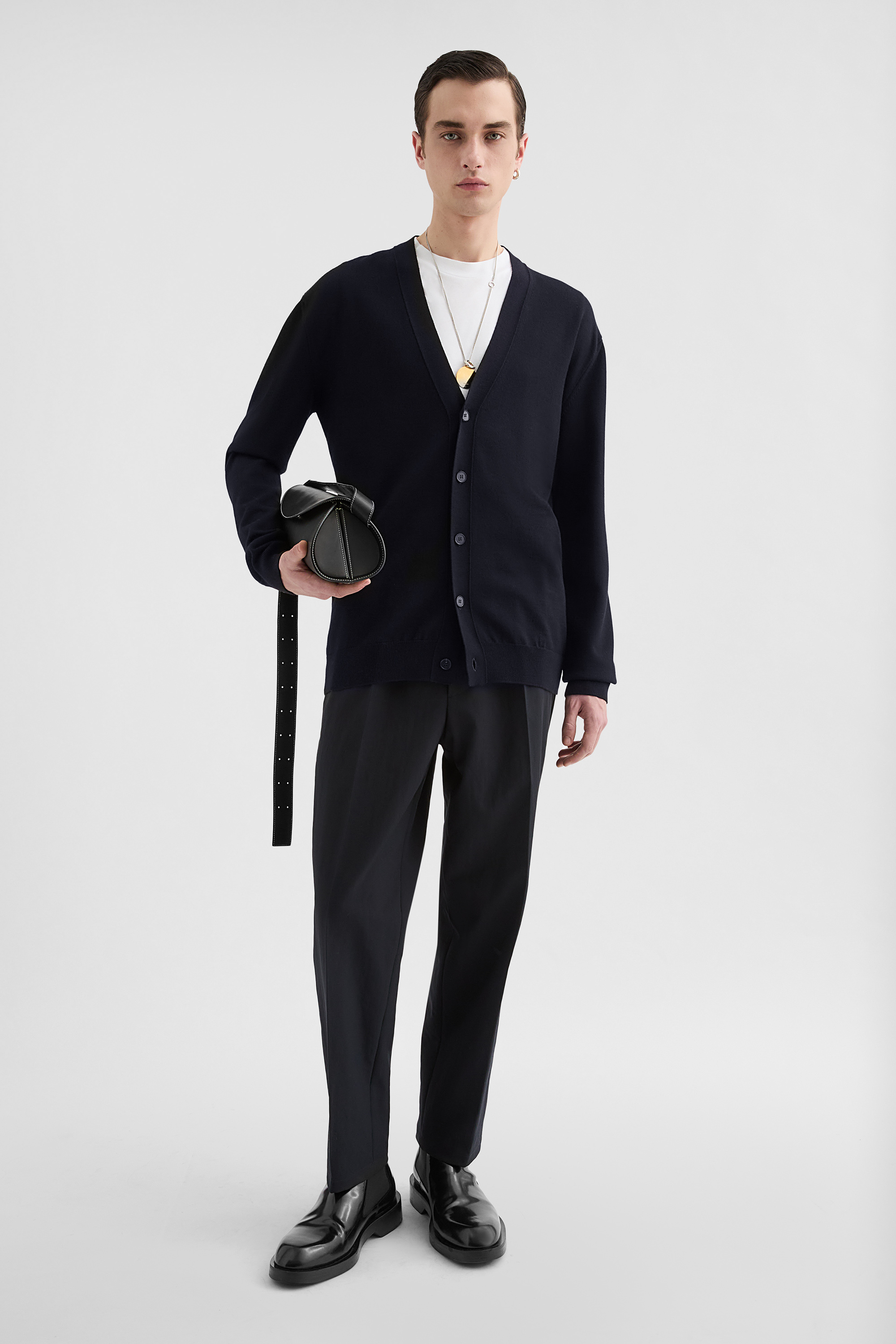 Wool V-Neck Cardigan - Cardigans - Image 1