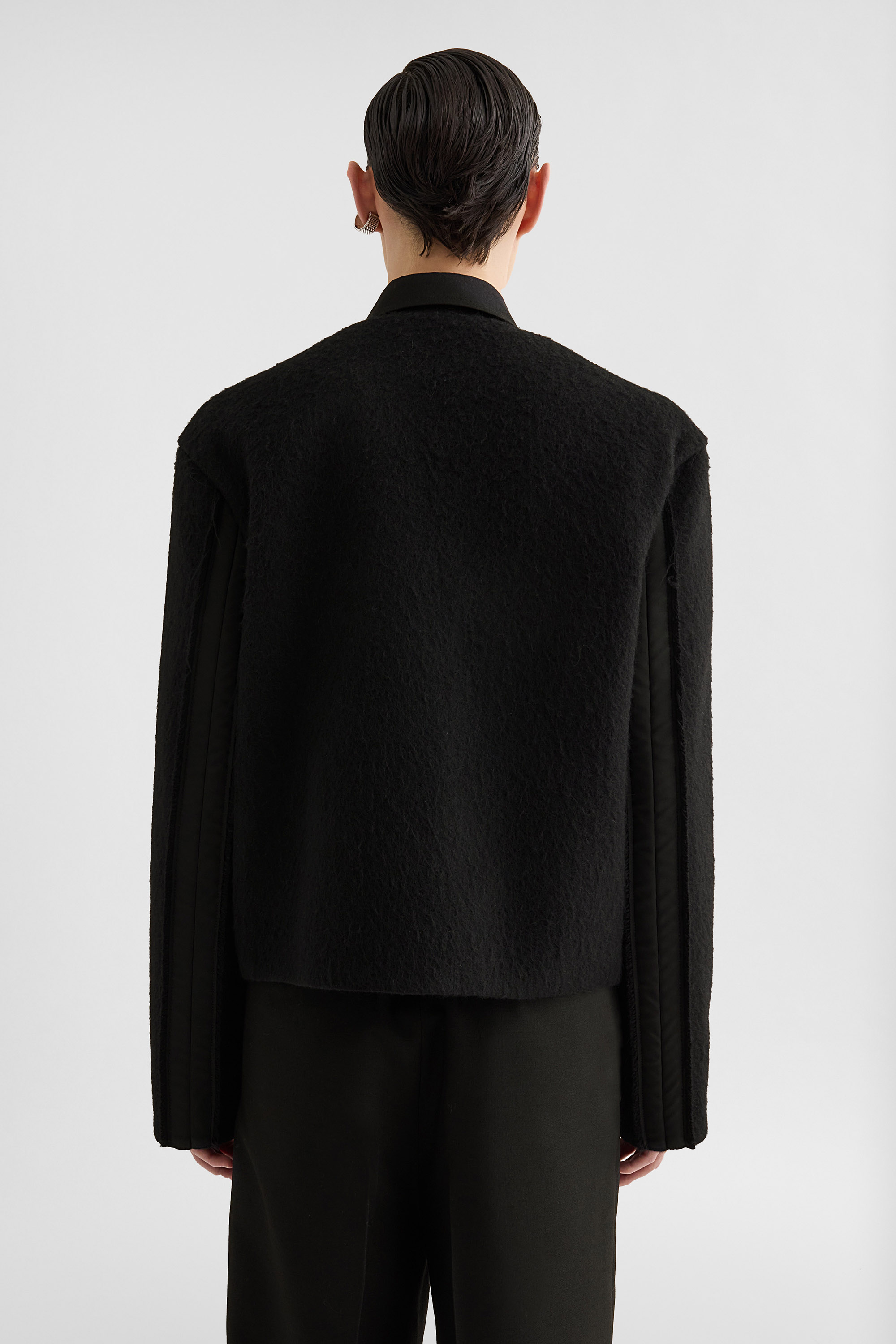 Jacke mit Reißverschluss aus Wolle - Westen - Image 4