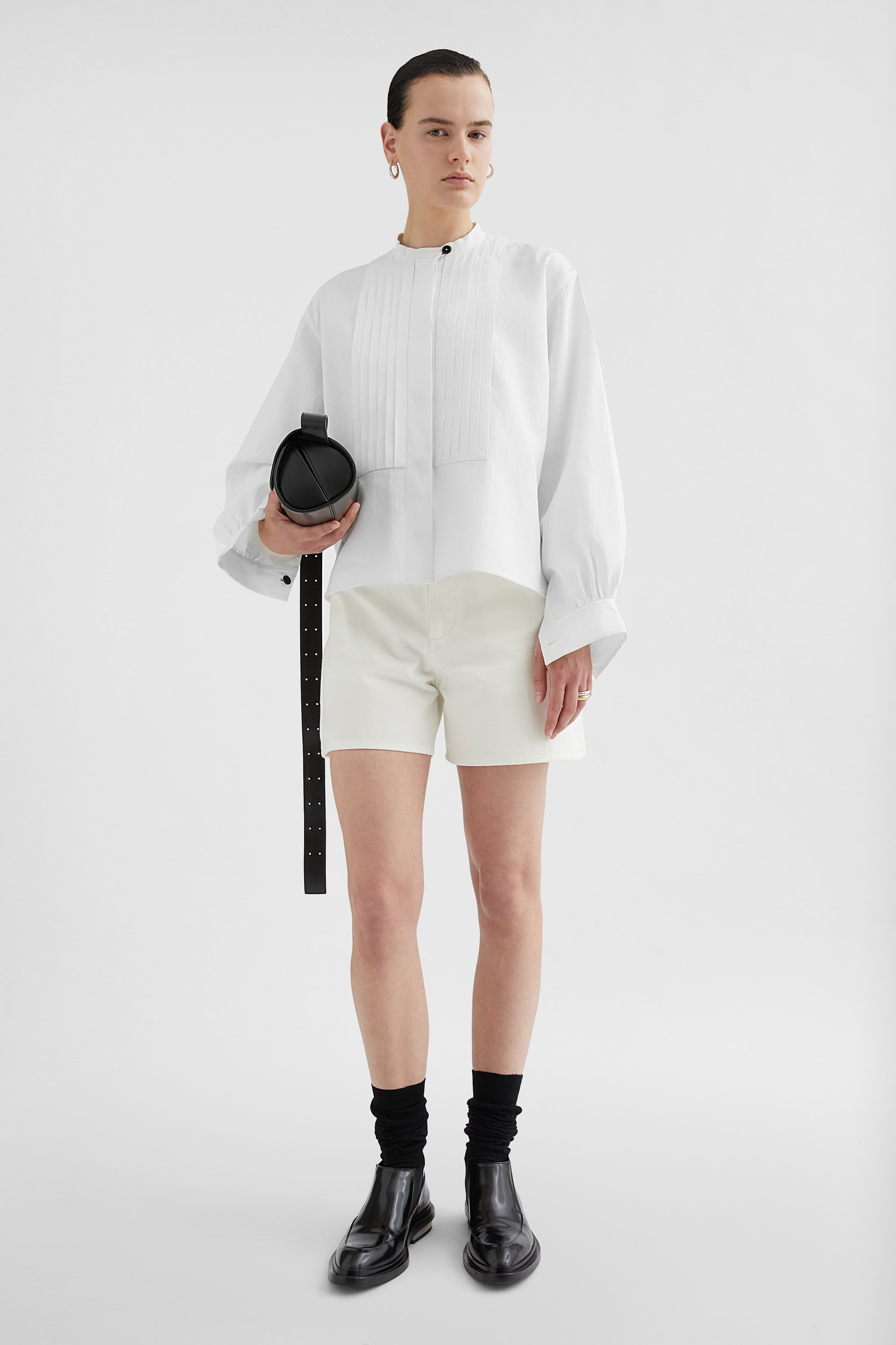 リネンプリーツシャツ - シャツ・ブラウス - Image 1