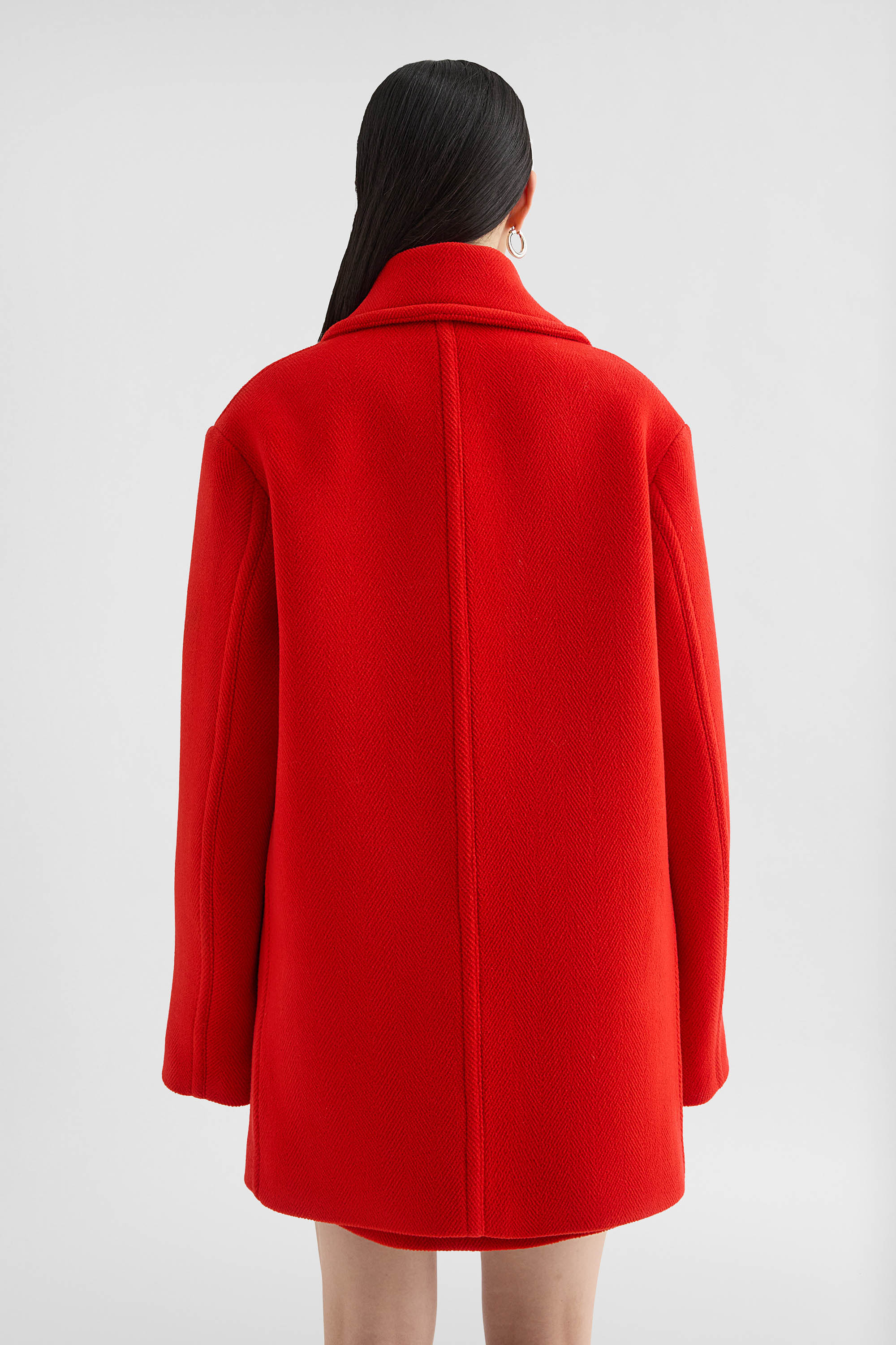 Manteau en laine à chevrons - Vestes - Image 4