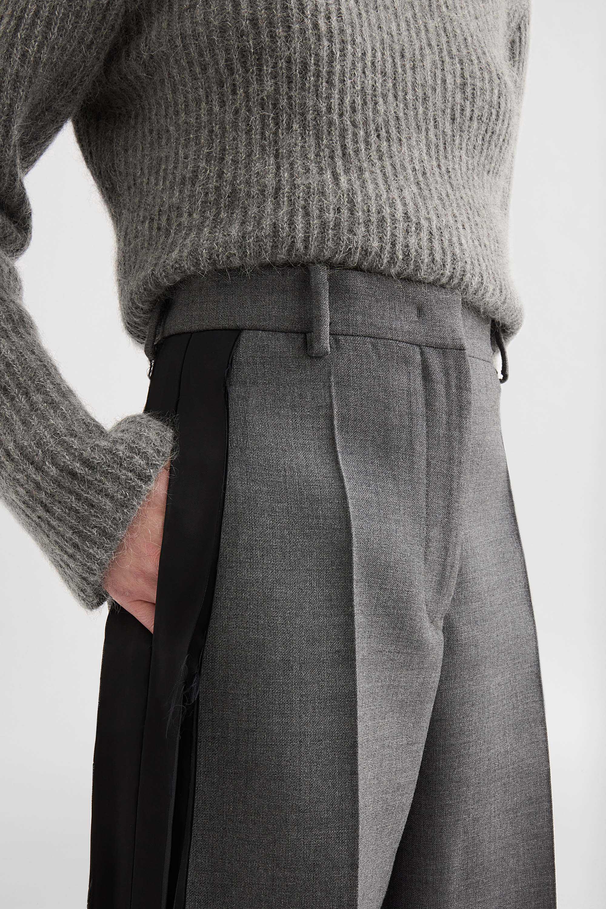 Wool Gabardine Tailored Trousers - Trousers - Image 5