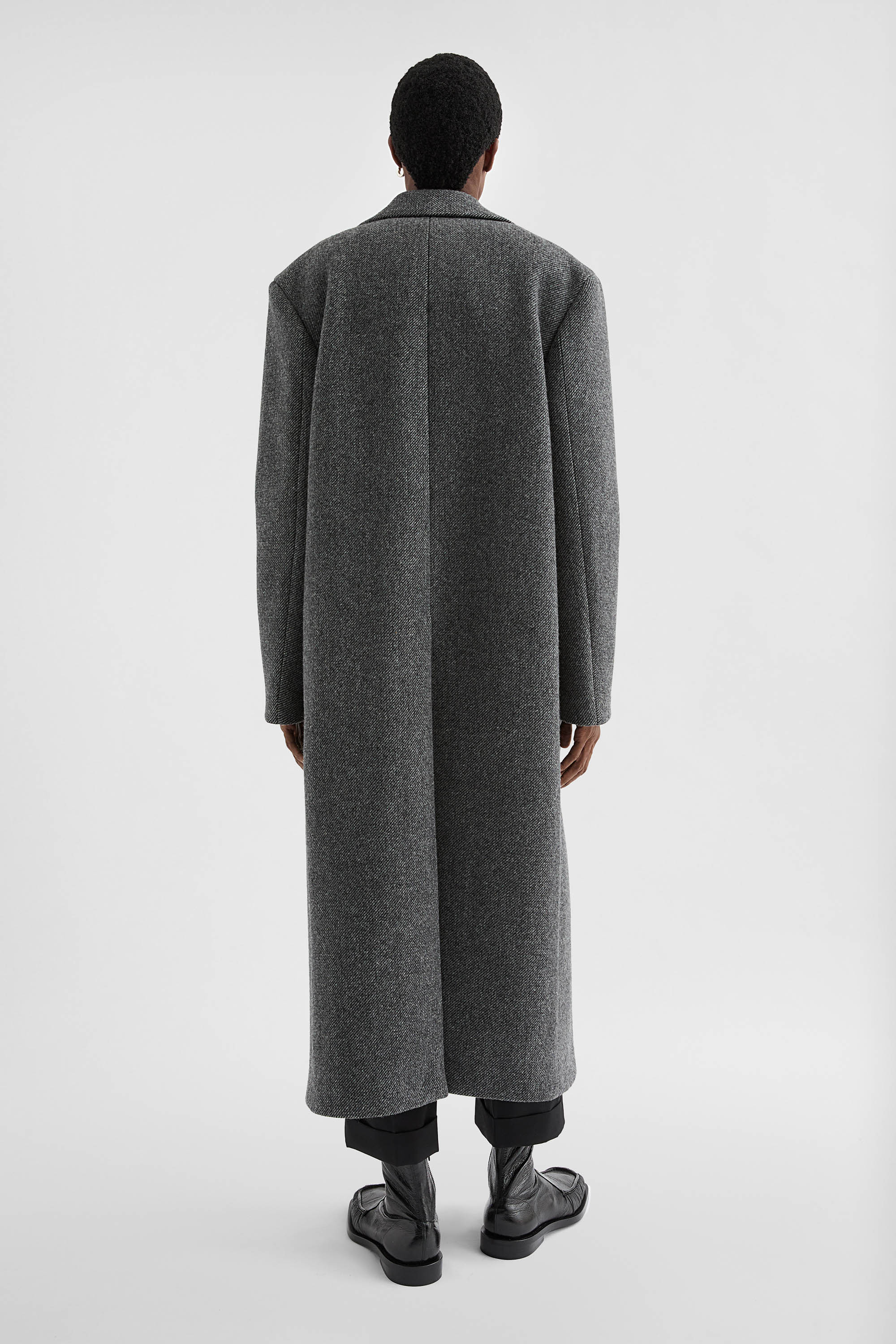 Wool Gabardine Tailored Coat - Coats - Image 4