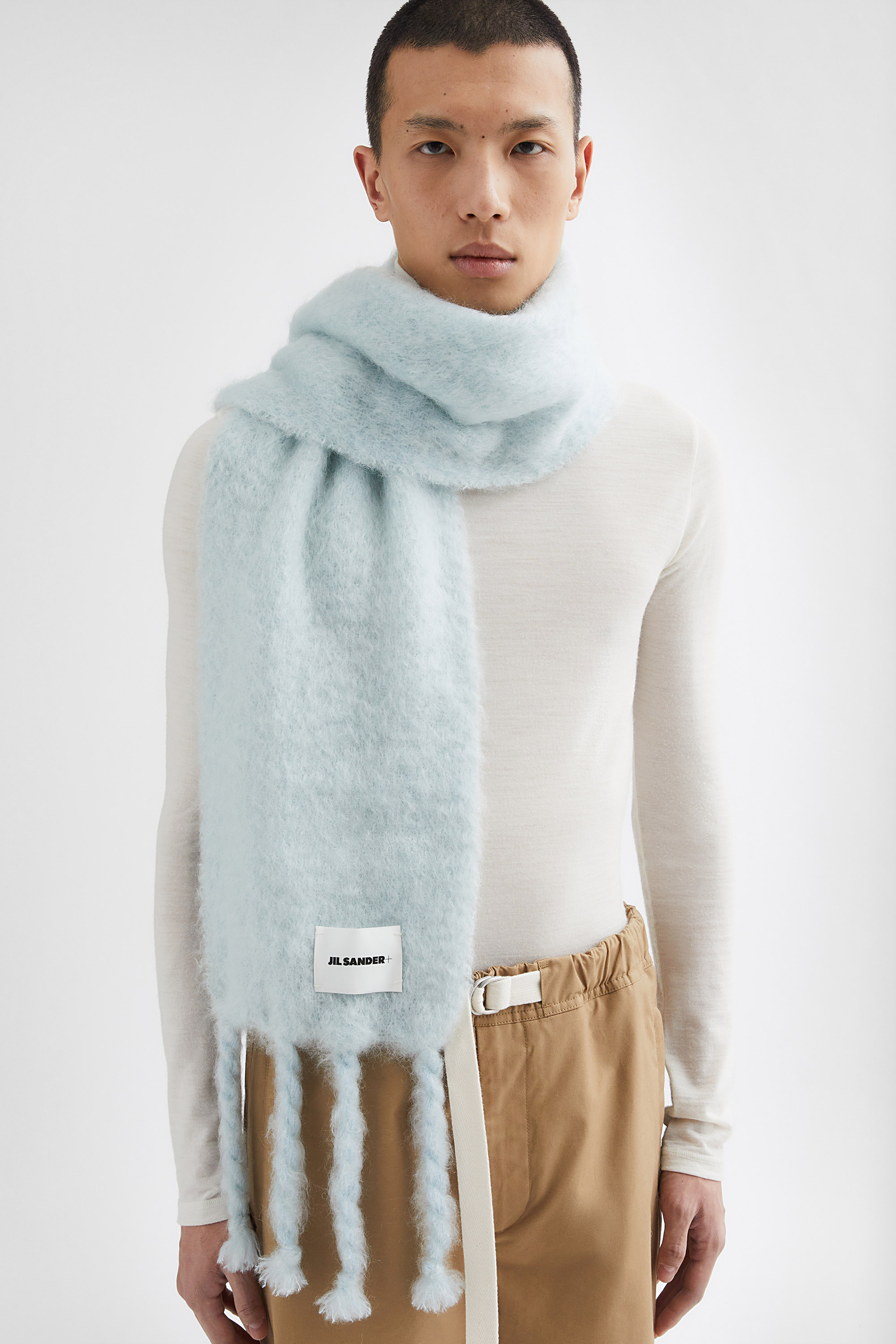 Slim Wool Blend Scarf - Scarves - Image 3