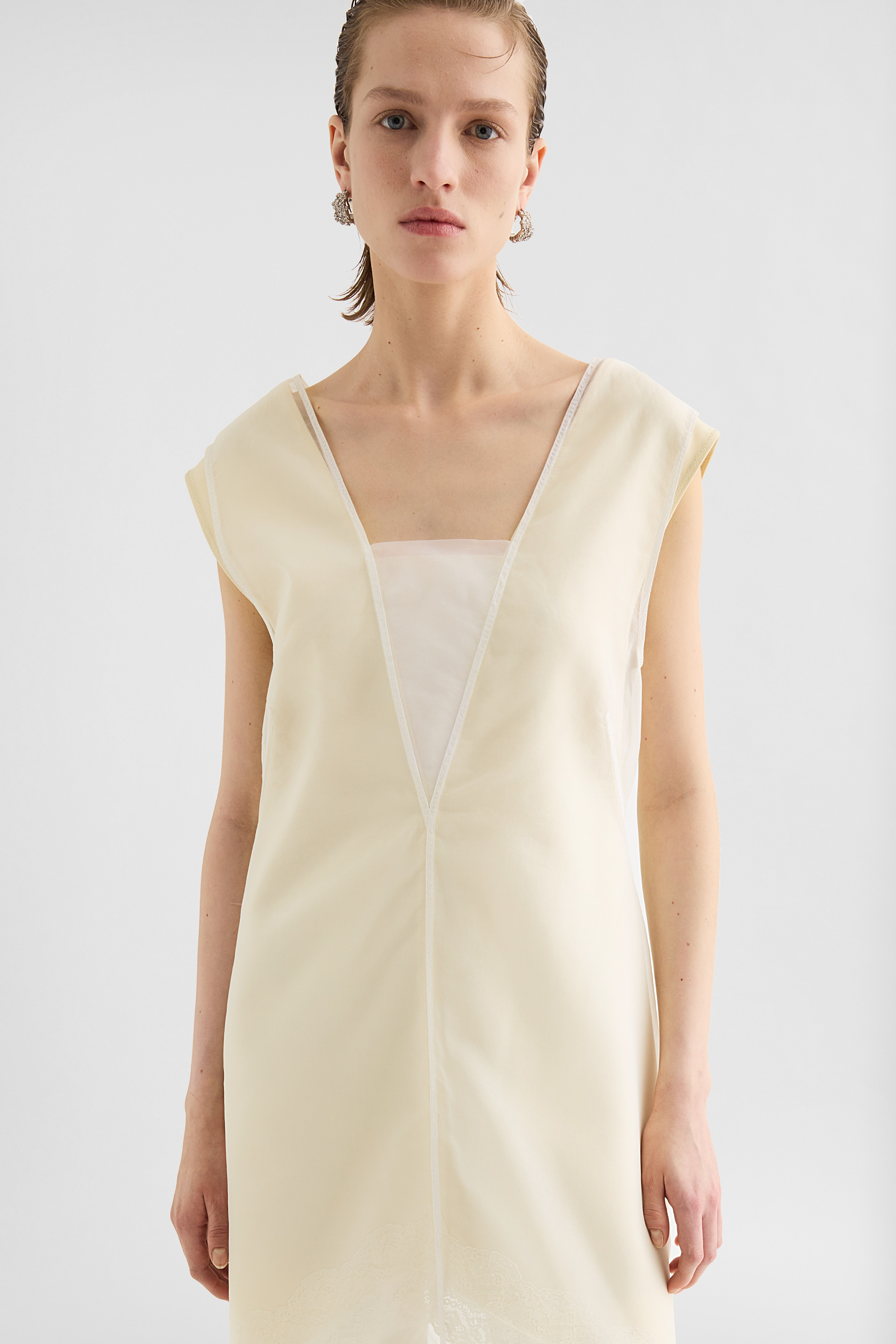 Organza V-Neck Dress - Dresses - Image 3