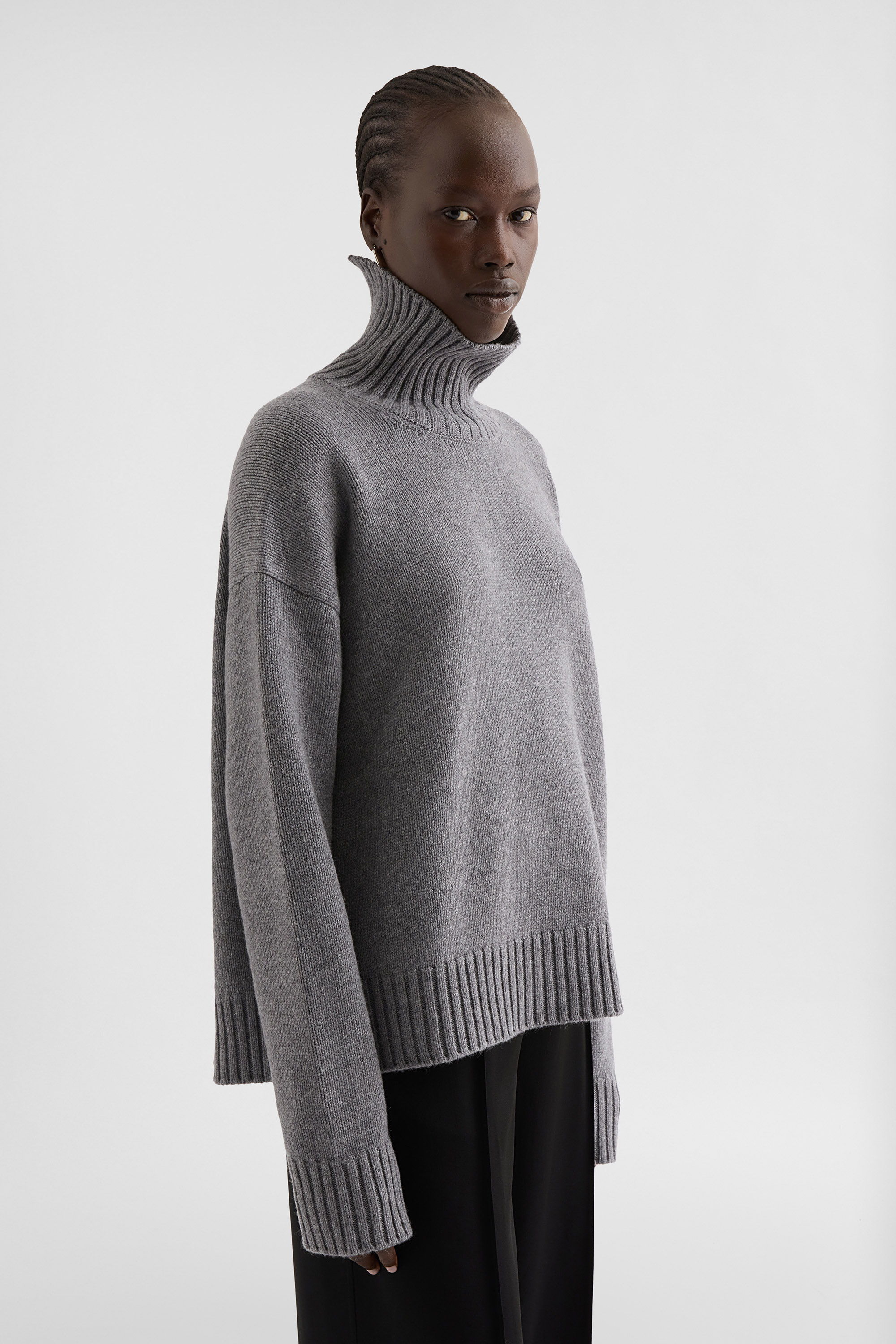 Cashmere Blend High-Neck Sweater - Sweaters - Image 2