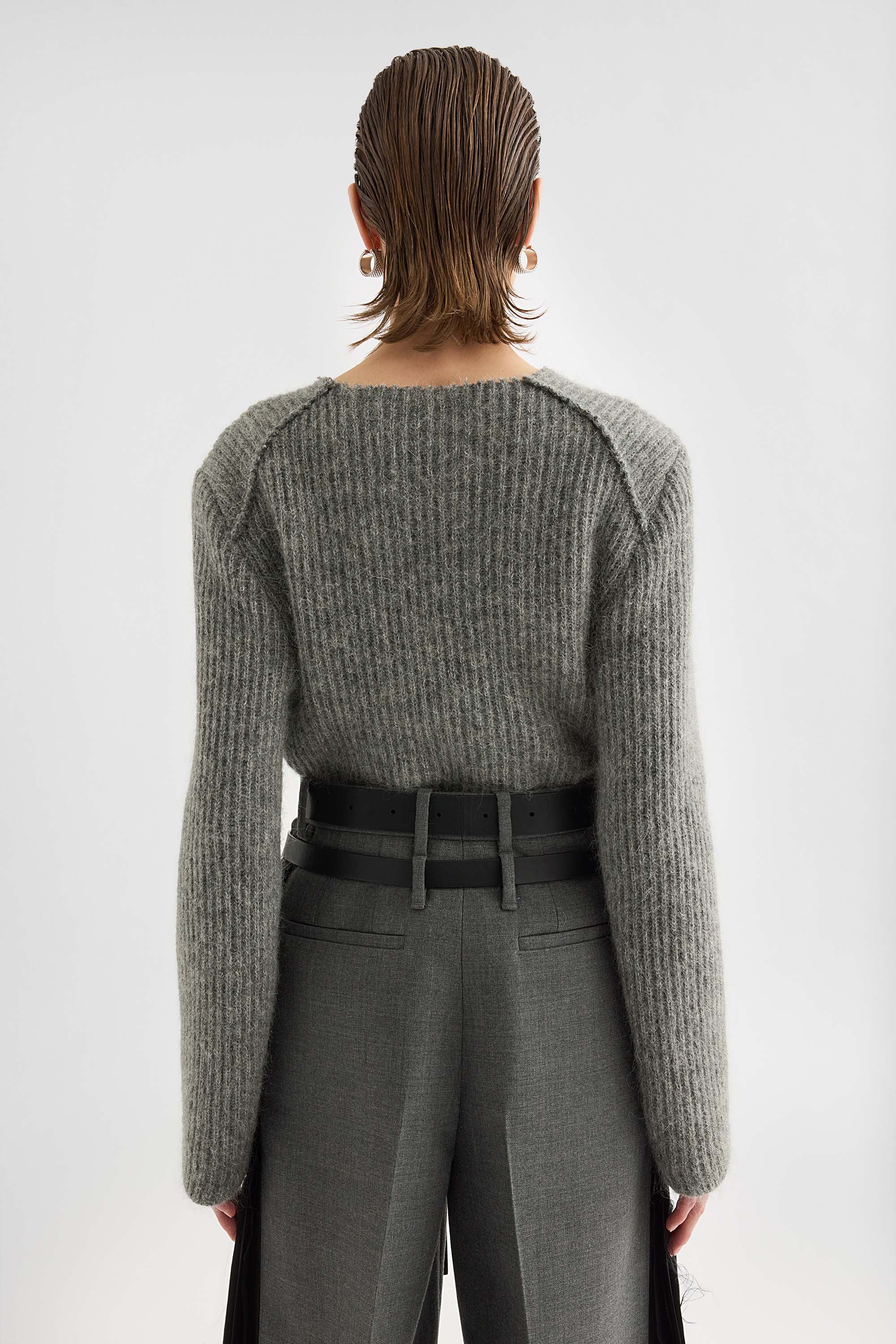 Wool Blend Crew-Neck Sweater - Sweaters - Image 4