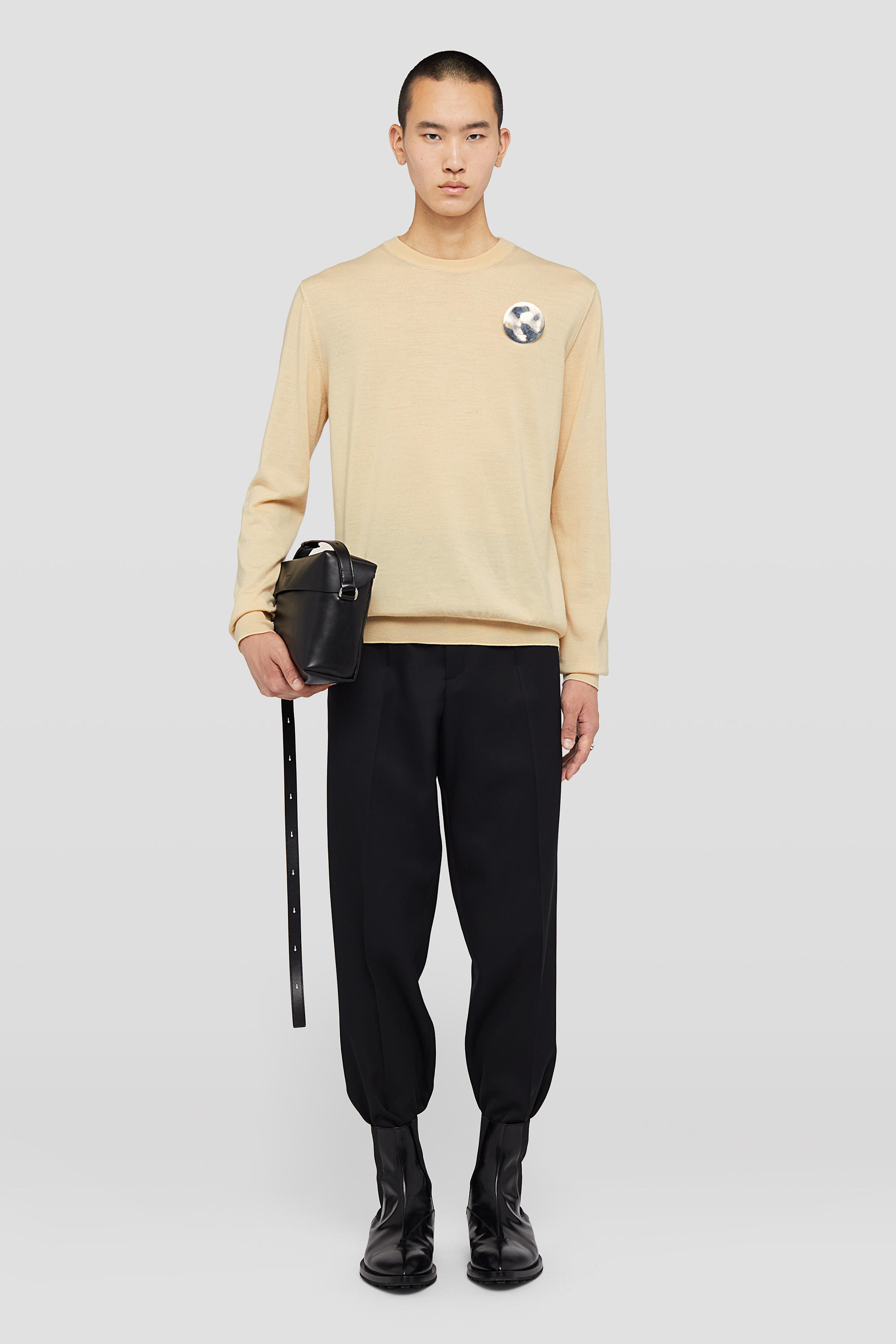 Lightweight Wool Crew-Neck Sweater - Sweaters - Image 1