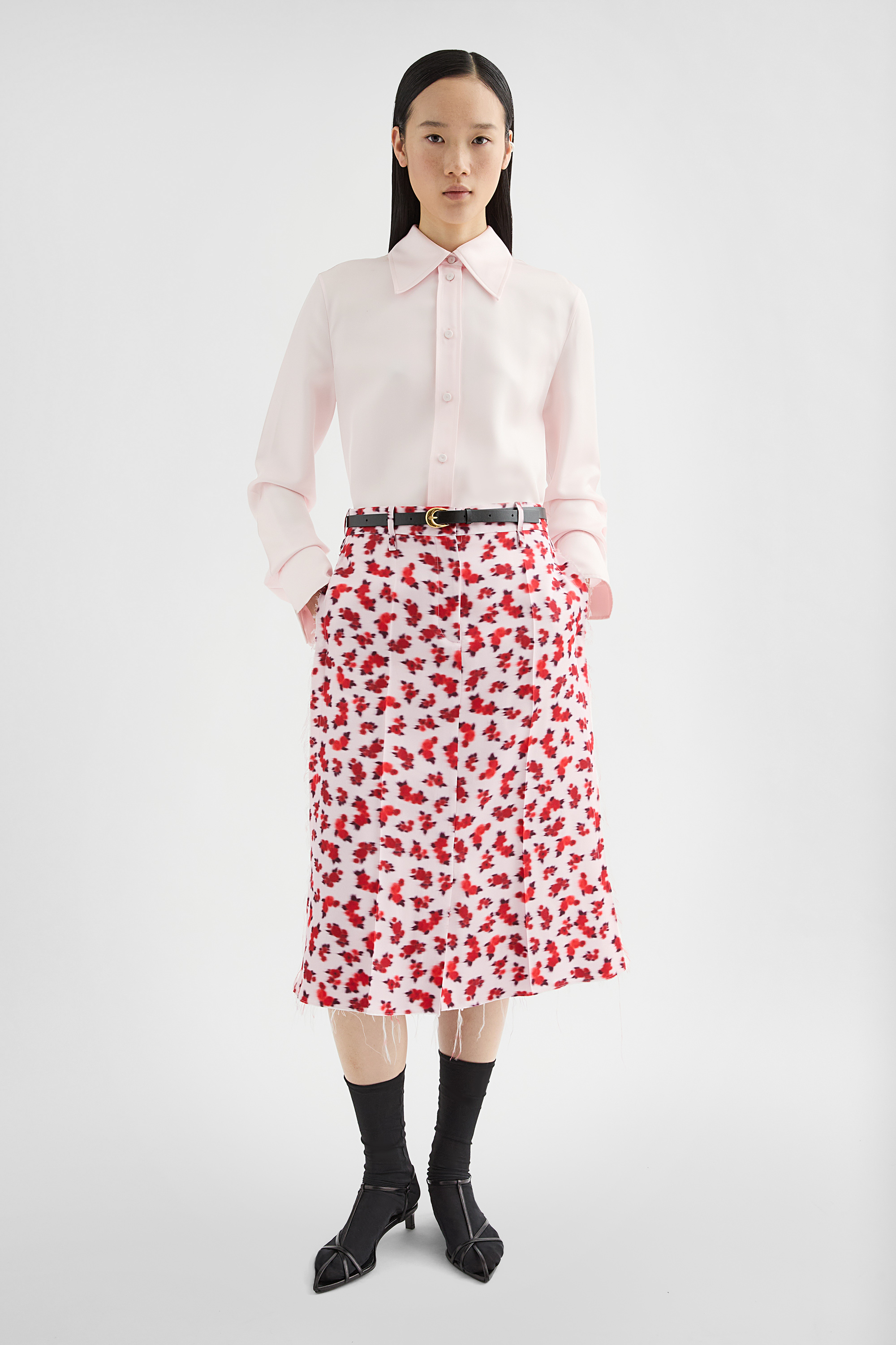 Fluid Viscose Printed Skirt - Skirts - Image 1