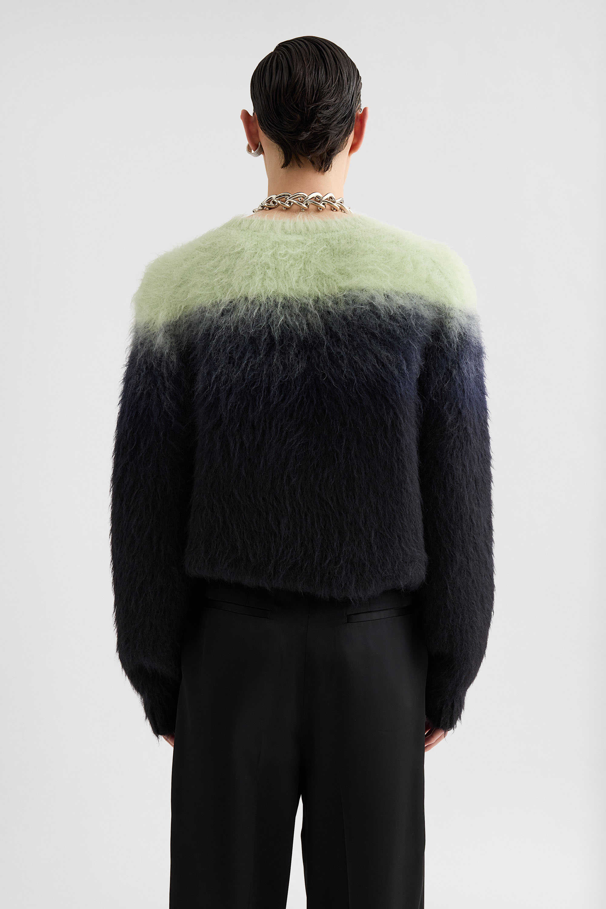 Mohair Jacquard Crew-Neck Sweater - Sweaters - Image 4