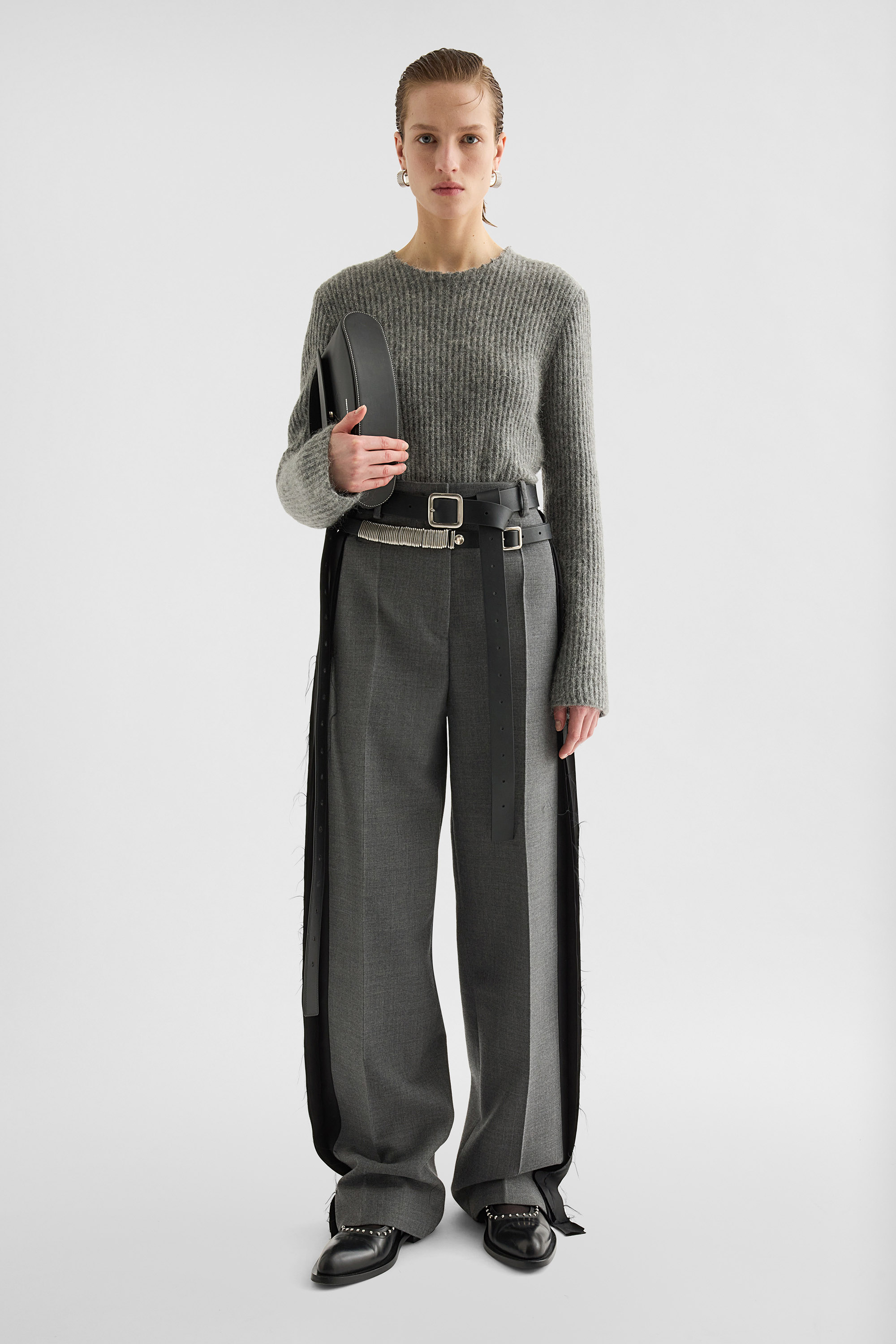 Wool Blend Crew-Neck Sweater - Sweaters - Image 1