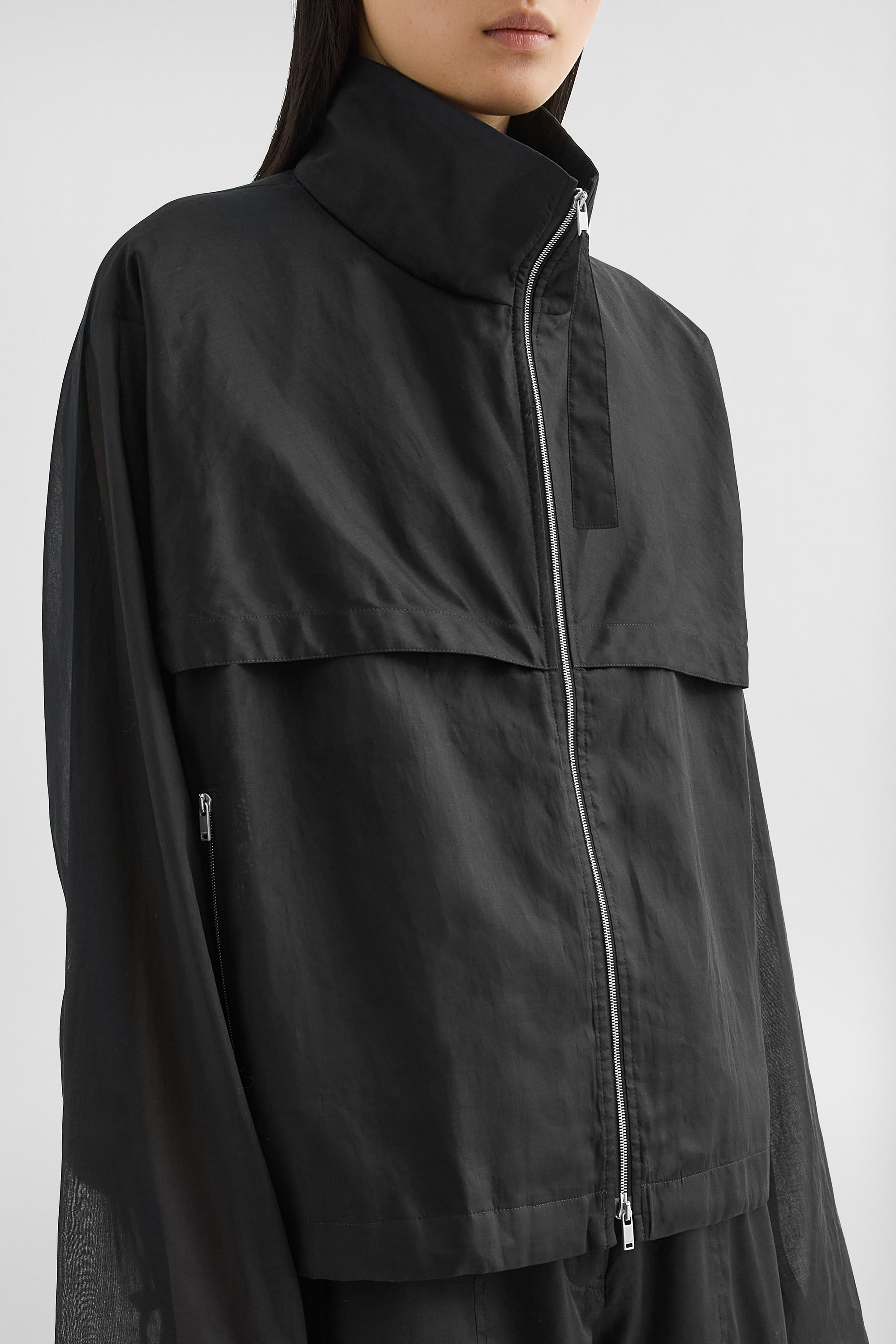Cotton Muslin Blouson - Jackets - Image 3