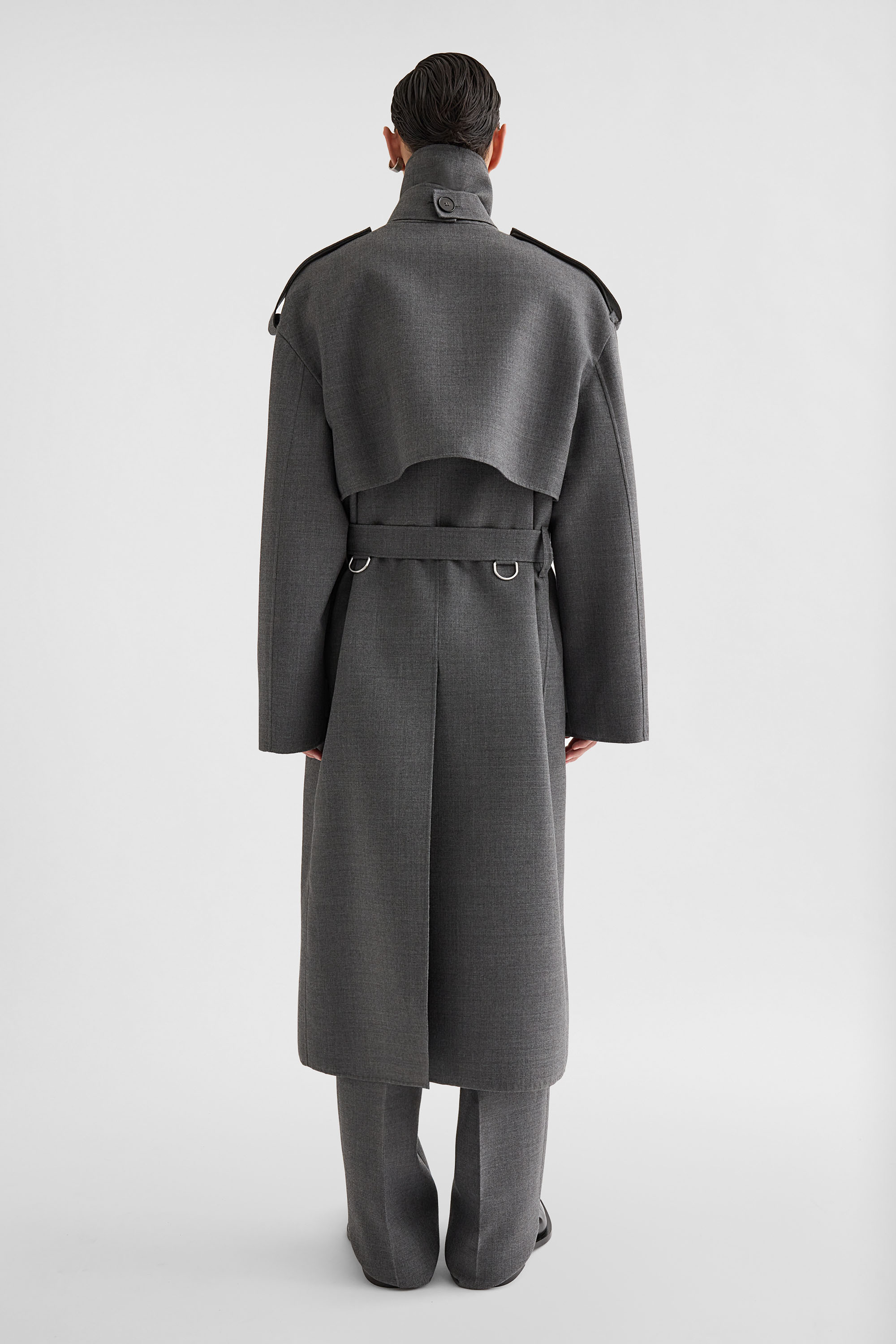 Trenchcoat aus Wollgabardine - Jacken - Image 4