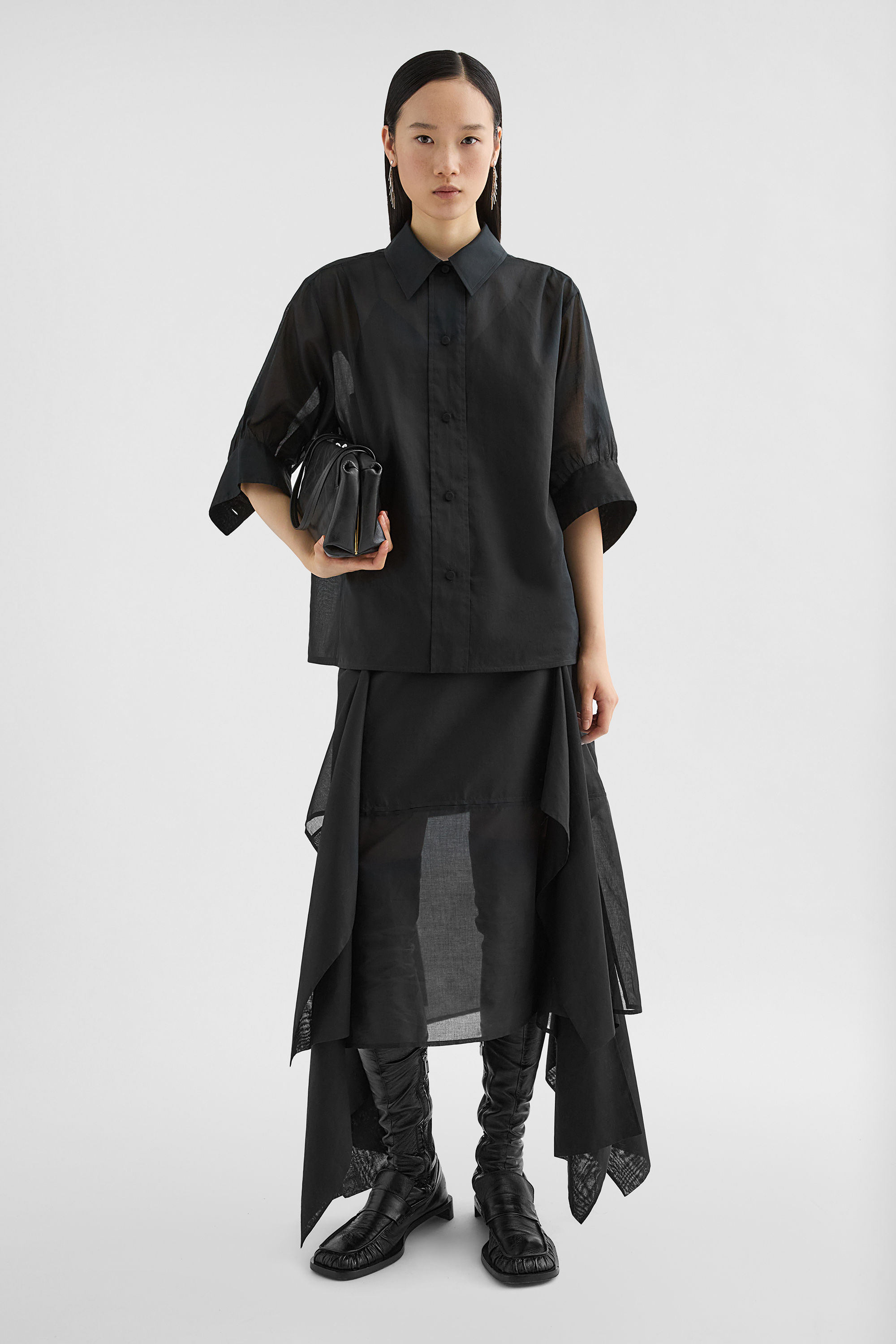 Cotton Muslin Panelled Skirt - Skirts - Image 1