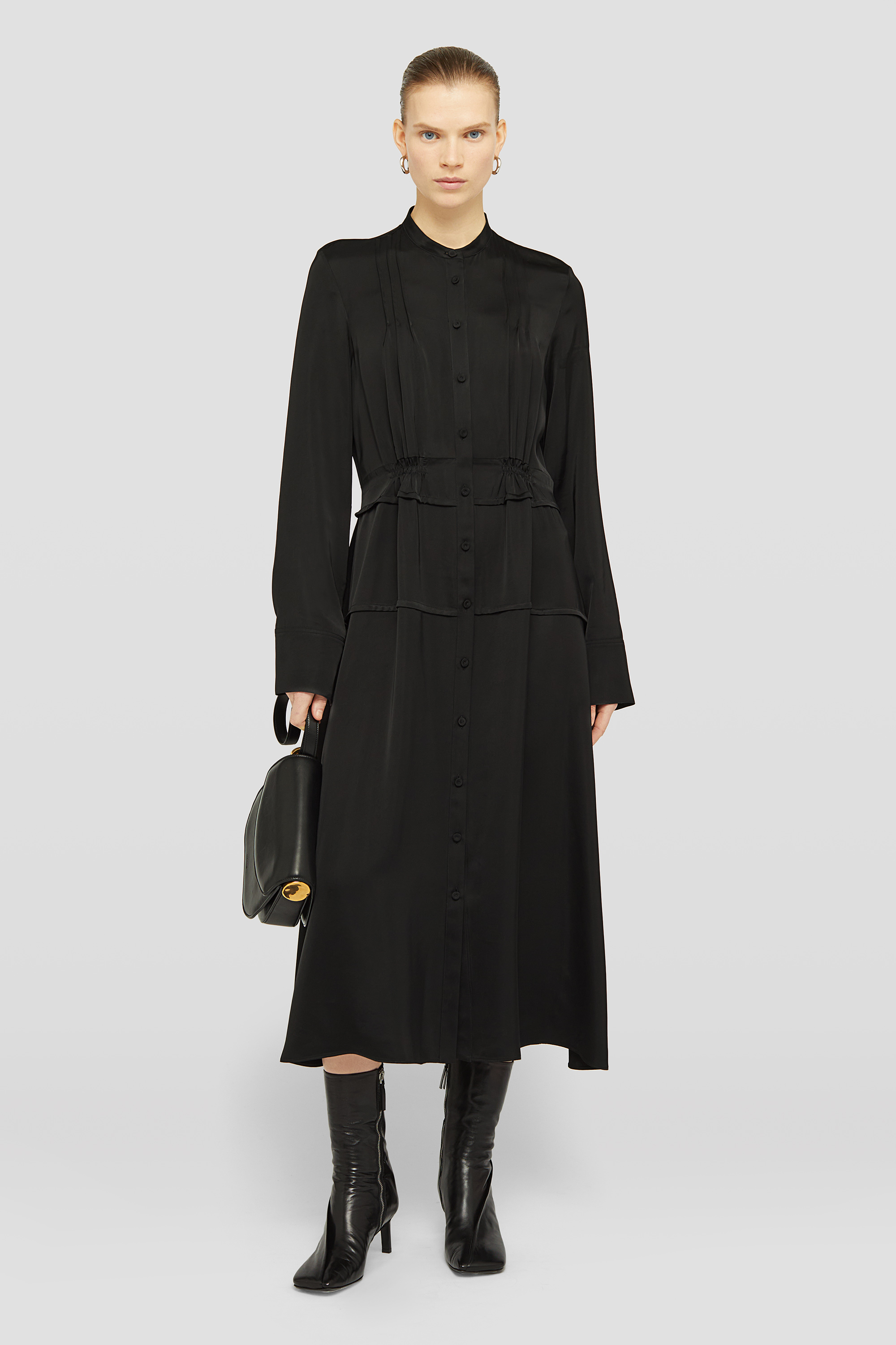 Fluid Viscose Shirt Dress - Dresses - Image 1