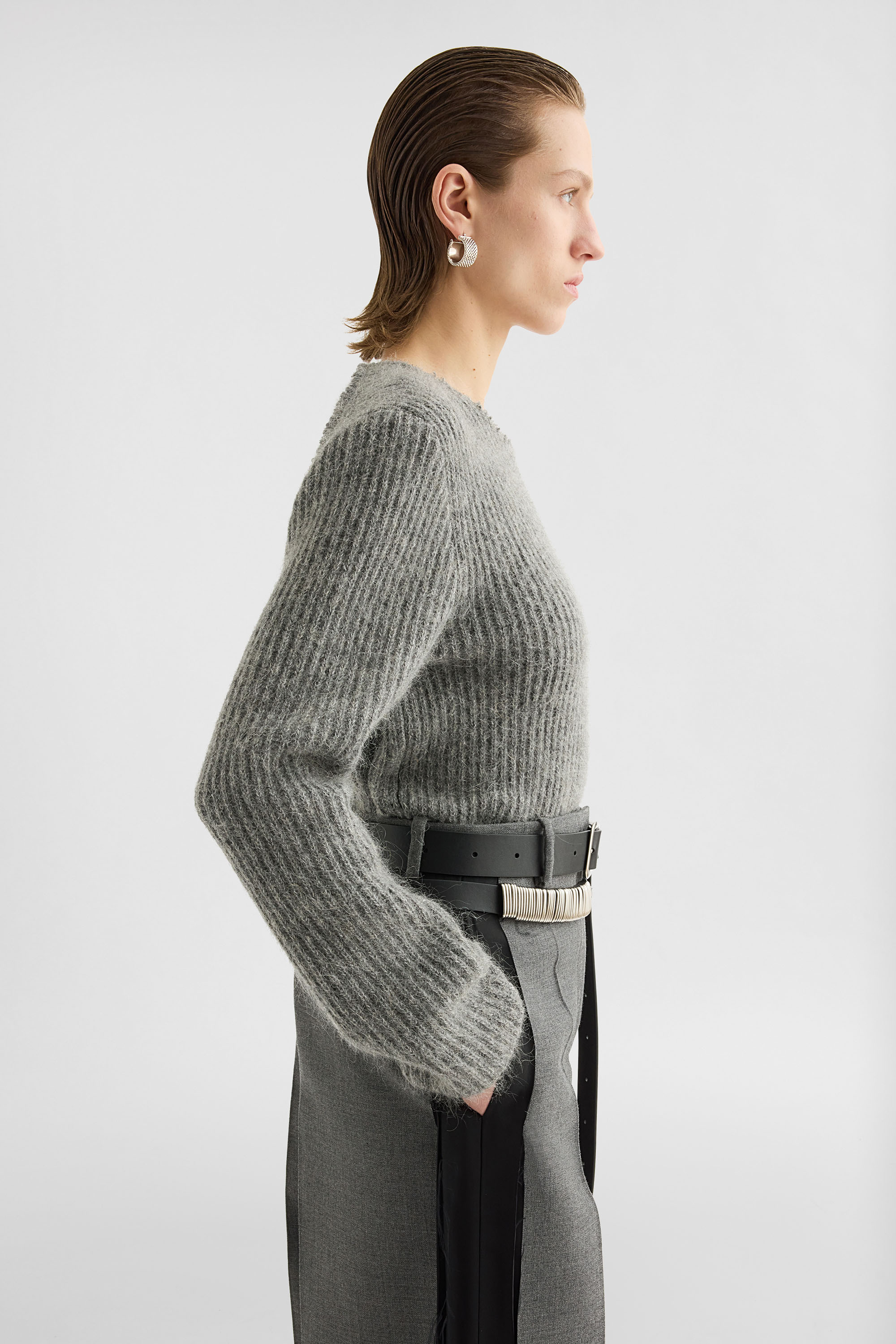 Wool Blend Crew-Neck Sweater - Sweaters - Image 2