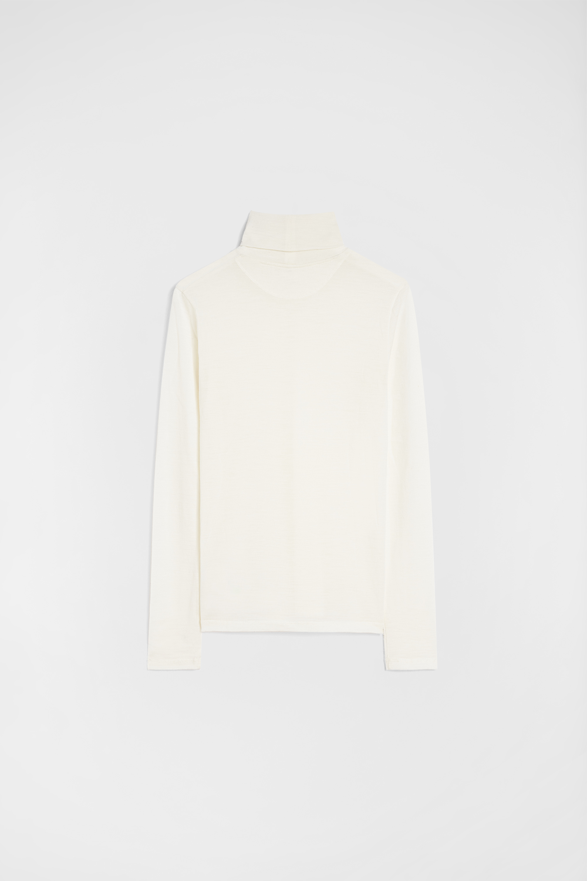 Lightweight Wool Blend High-Neck T-Shirt - T-shirts - Image 8