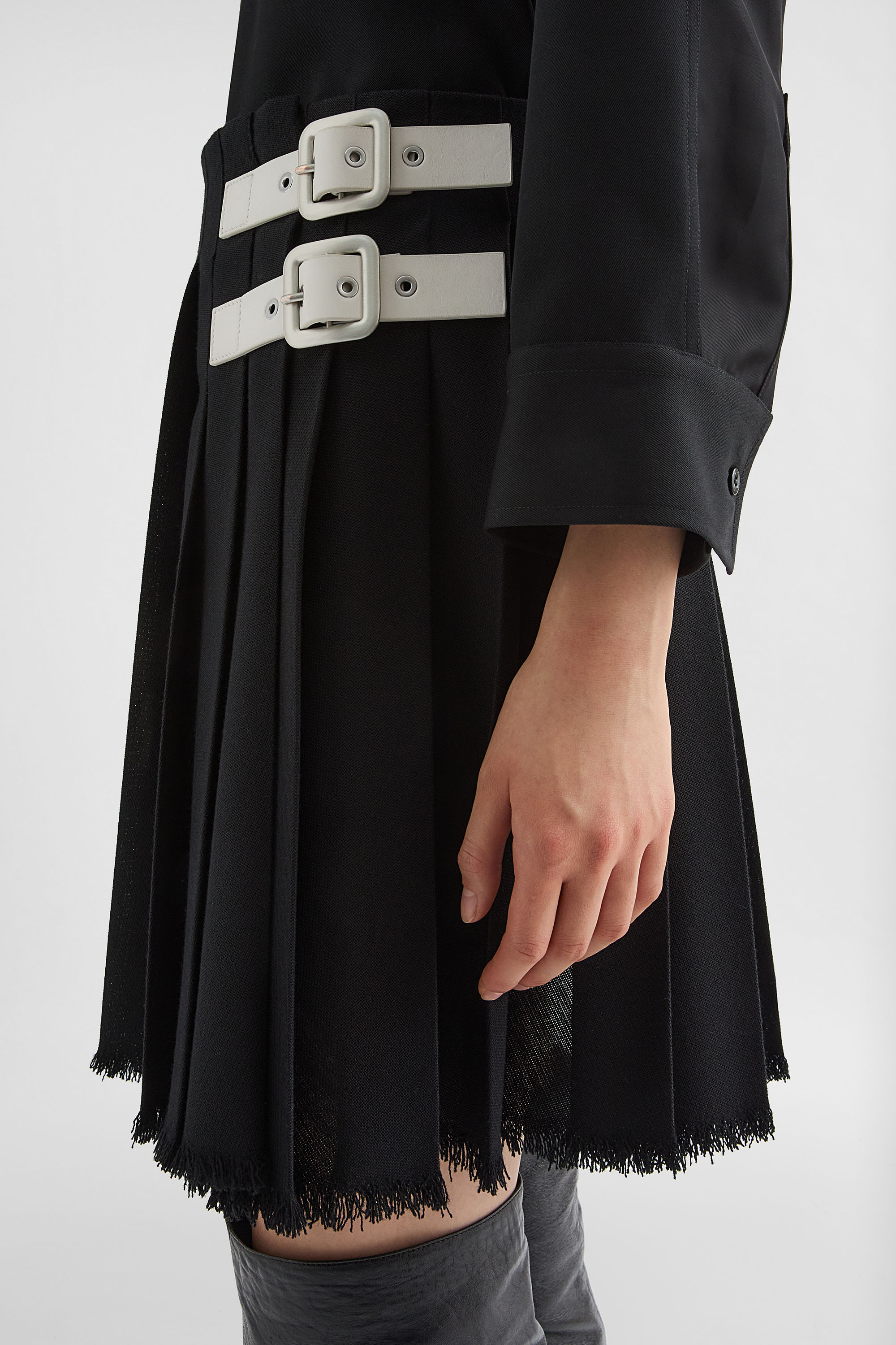 Wool Canvas Mini Skirt - Skirts - Image 5
