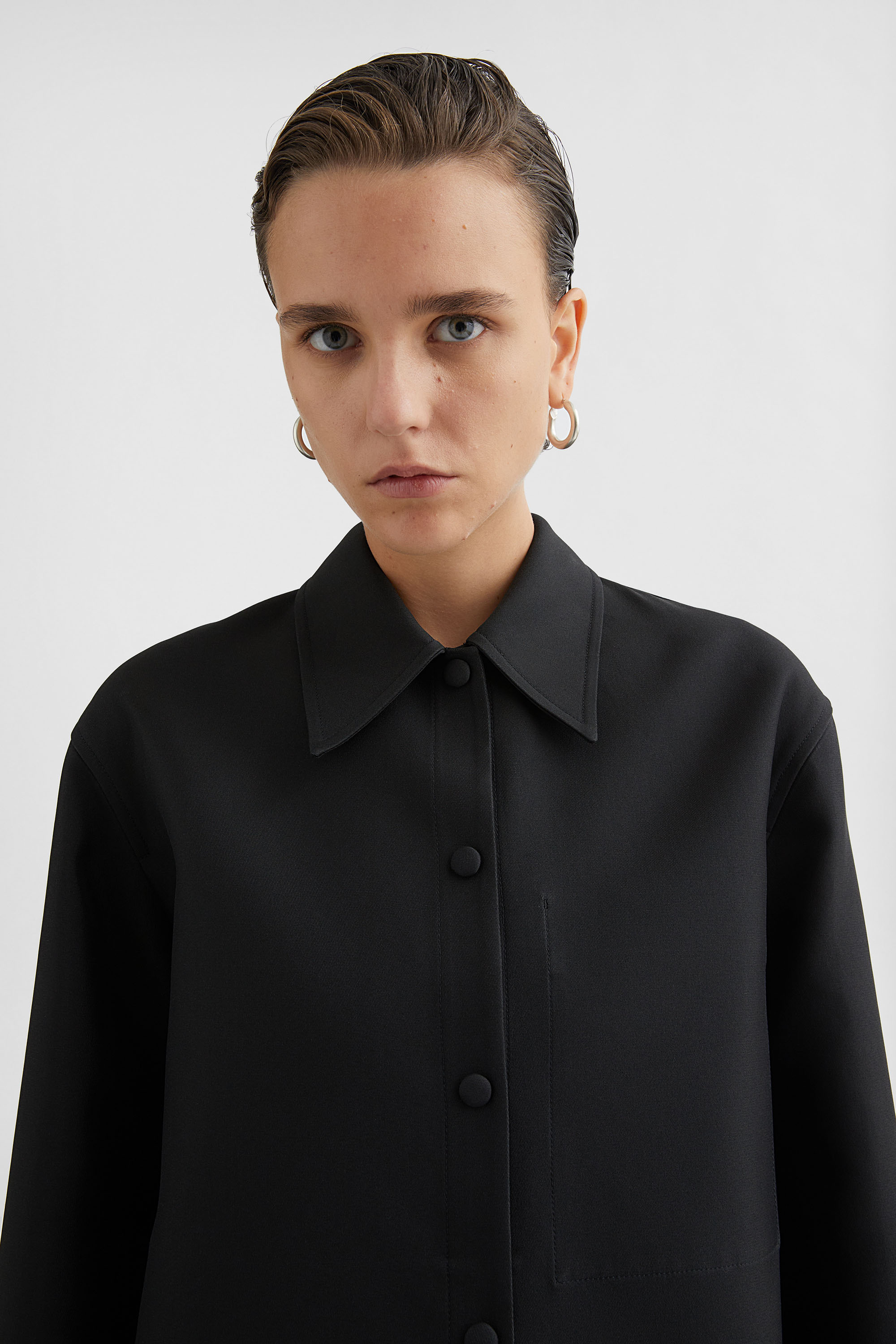 Technical  Gabardine Overshirt - Jackets - Image 3