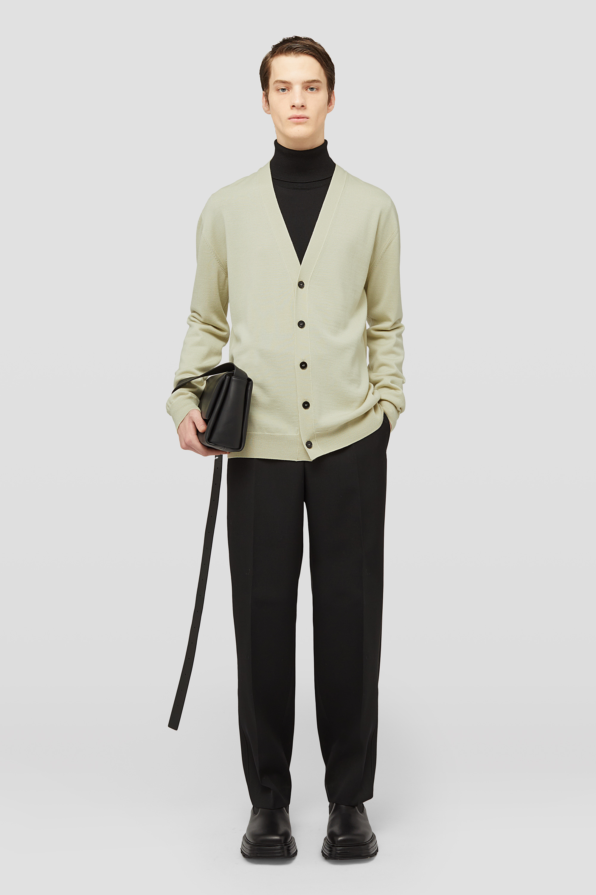 Wool V-Neck Cardigan - Cardigans - Image 1