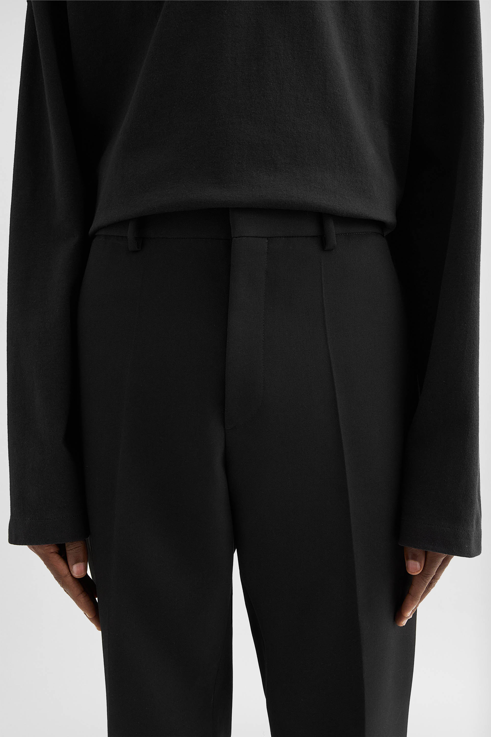 Wool Gabardine Tapered Trousers - Trousers - Image 5