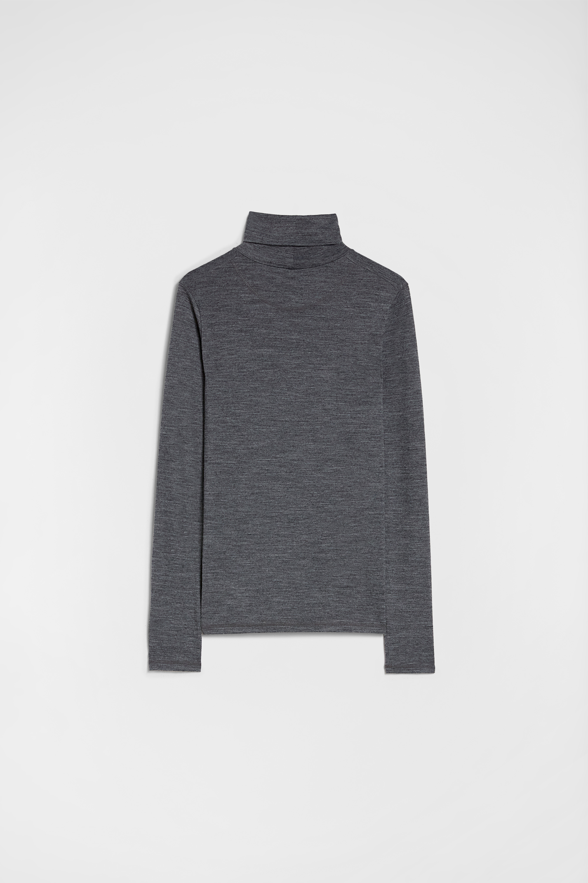 Lightweight Wool Blend High-Neck T-Shirt - T-shirts - Image 7
