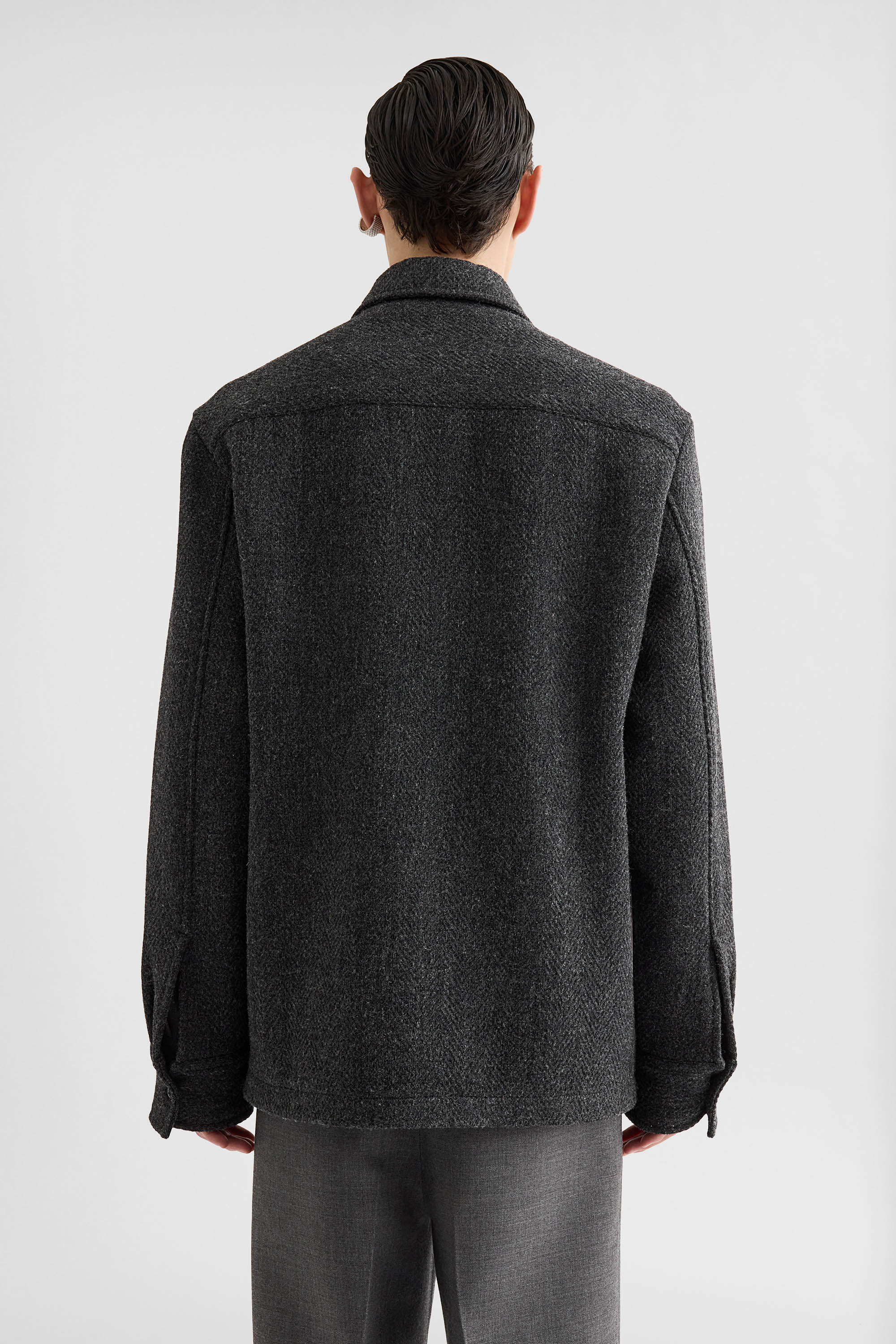 Hemdjacke aus Woll-Chevron - Jacken - Image 4