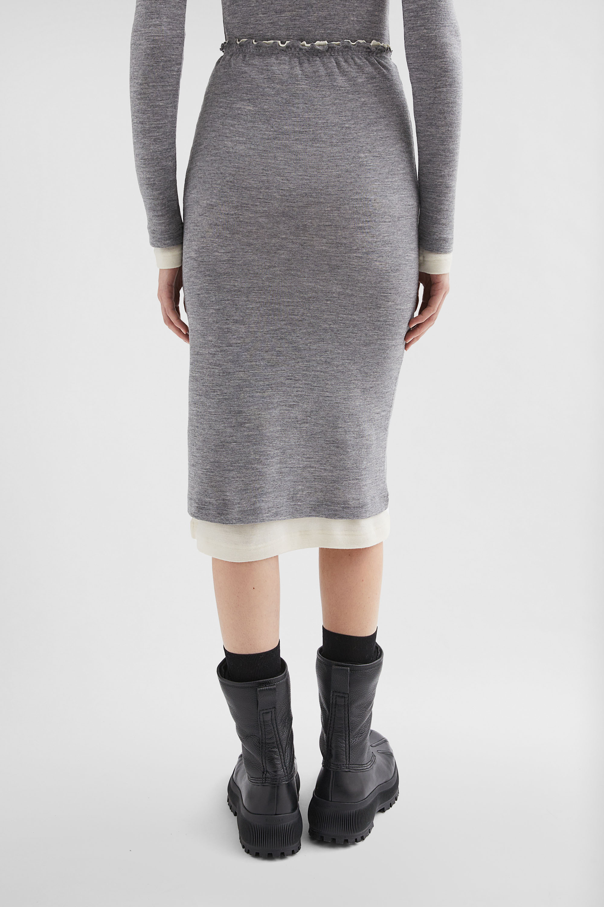 Lightweight Wool Layered Skirt - Skirts - Image 4