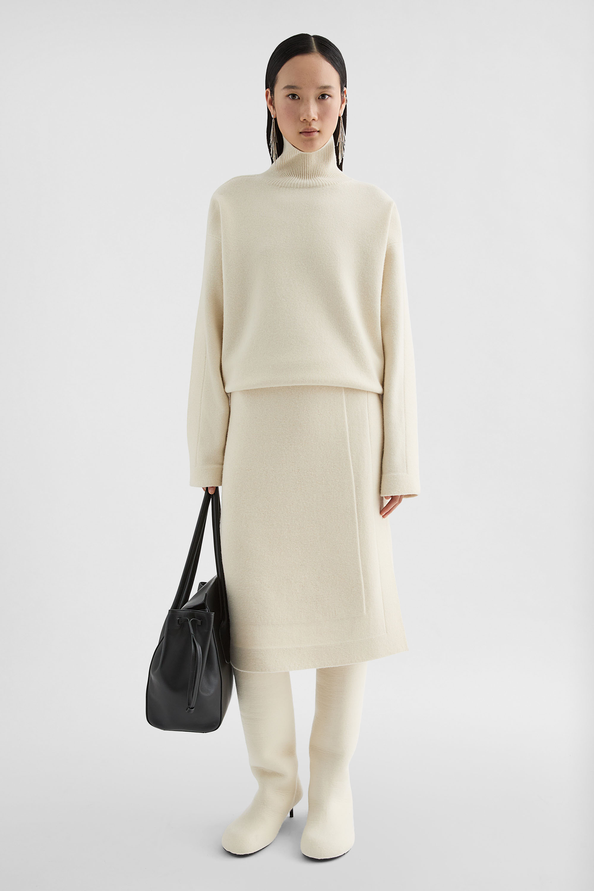 Wool Blend Wrap Skirt - Skirts - Image 1