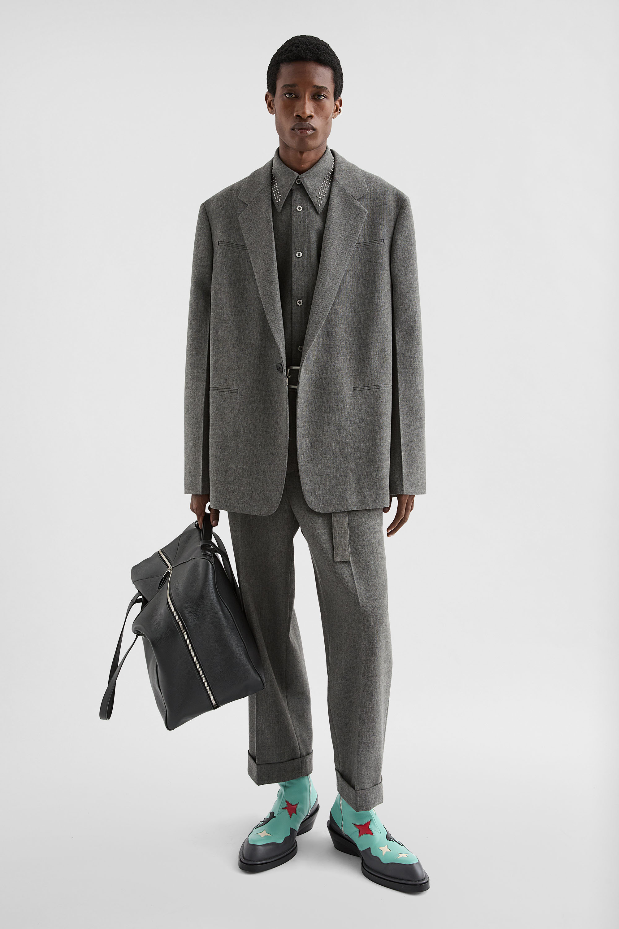 Wool Canvas Tailored Jacket - Jackets - Image 1
