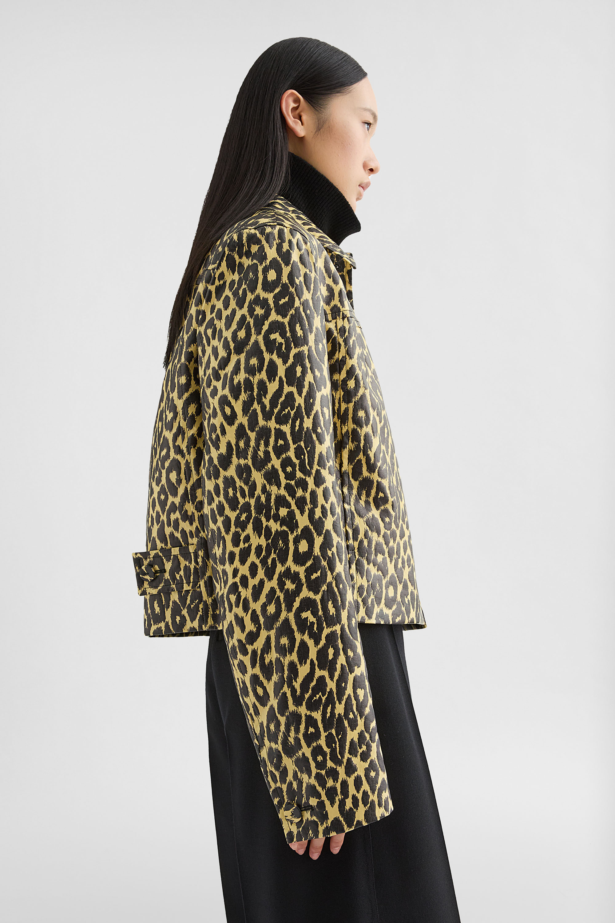 Patent Linen Printed Jacket - Jackets - Image 2