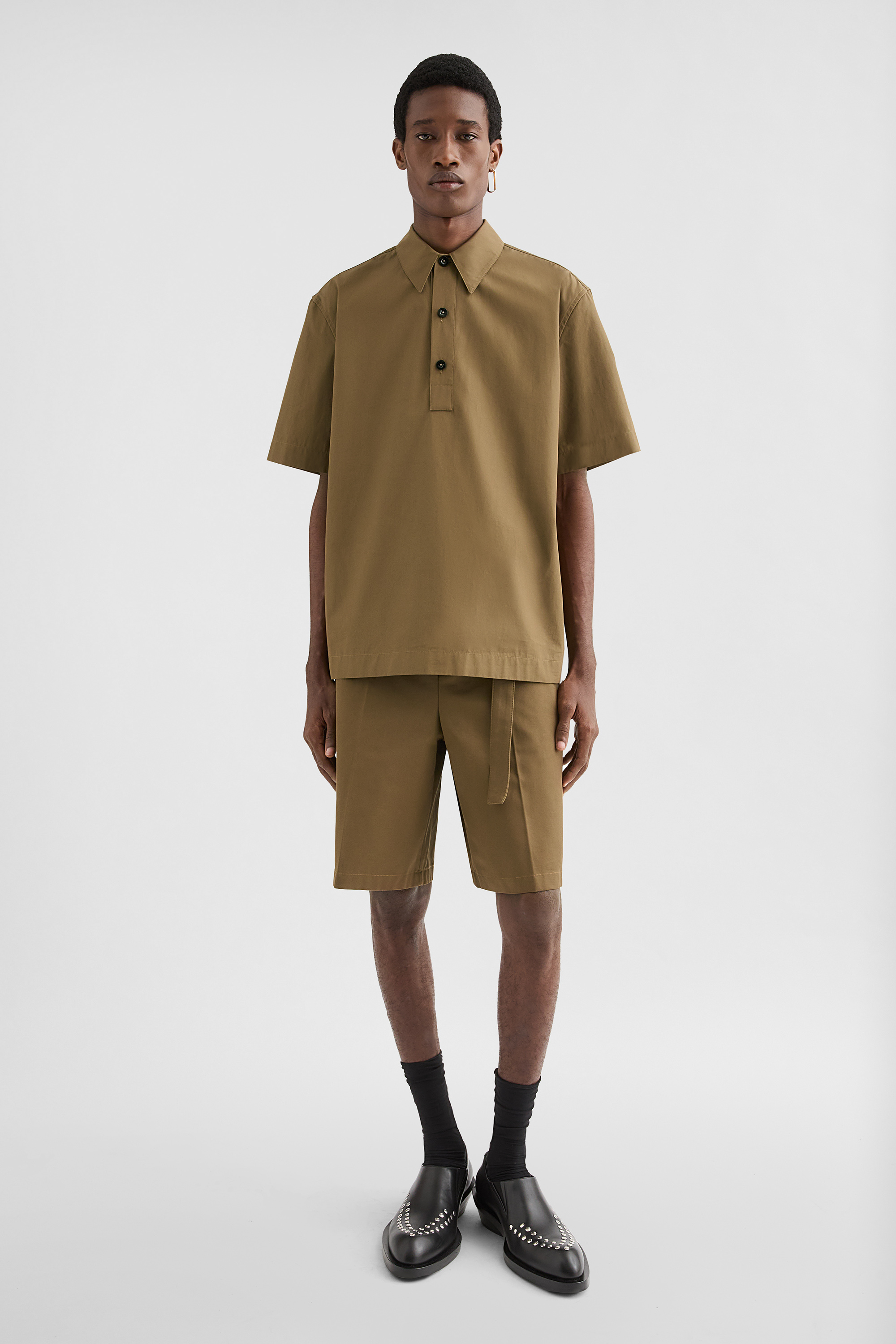 Cotton Taffeta Polo Shirt - Shirts - Image 1