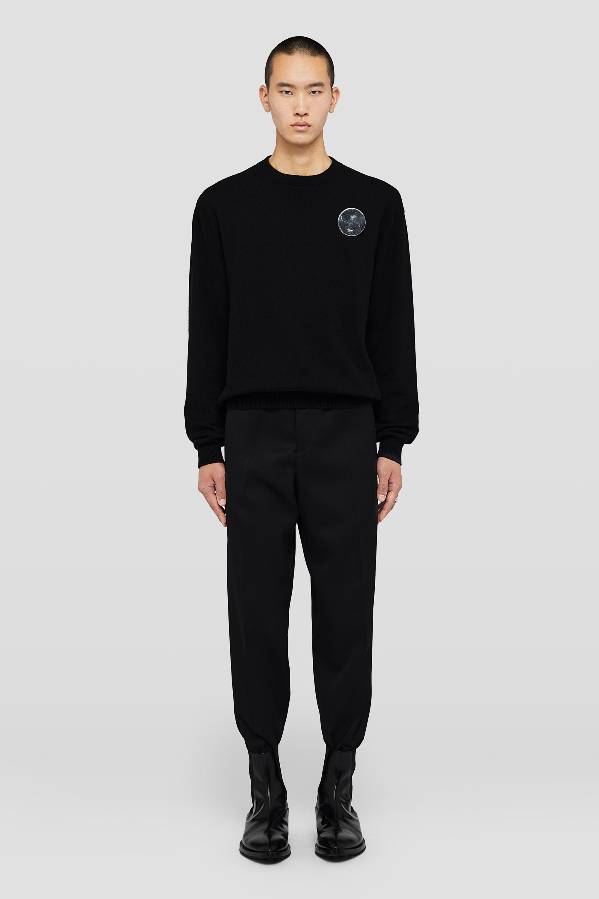 Cashmere Blend Crew-Neck Sweater - Sweaters - Image 1