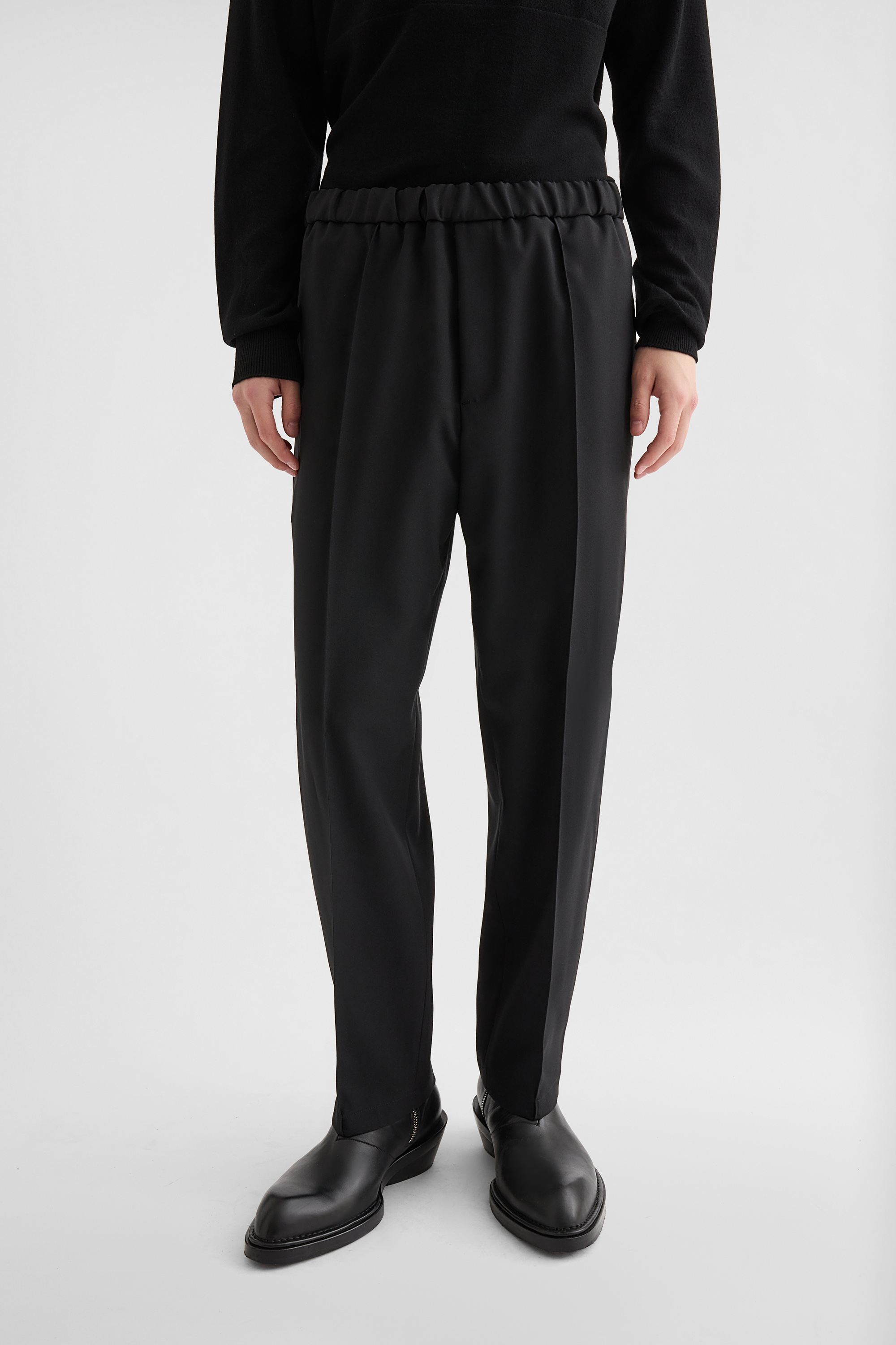 Technical  Gabardine Tapered Trousers - Trousers - Image 2