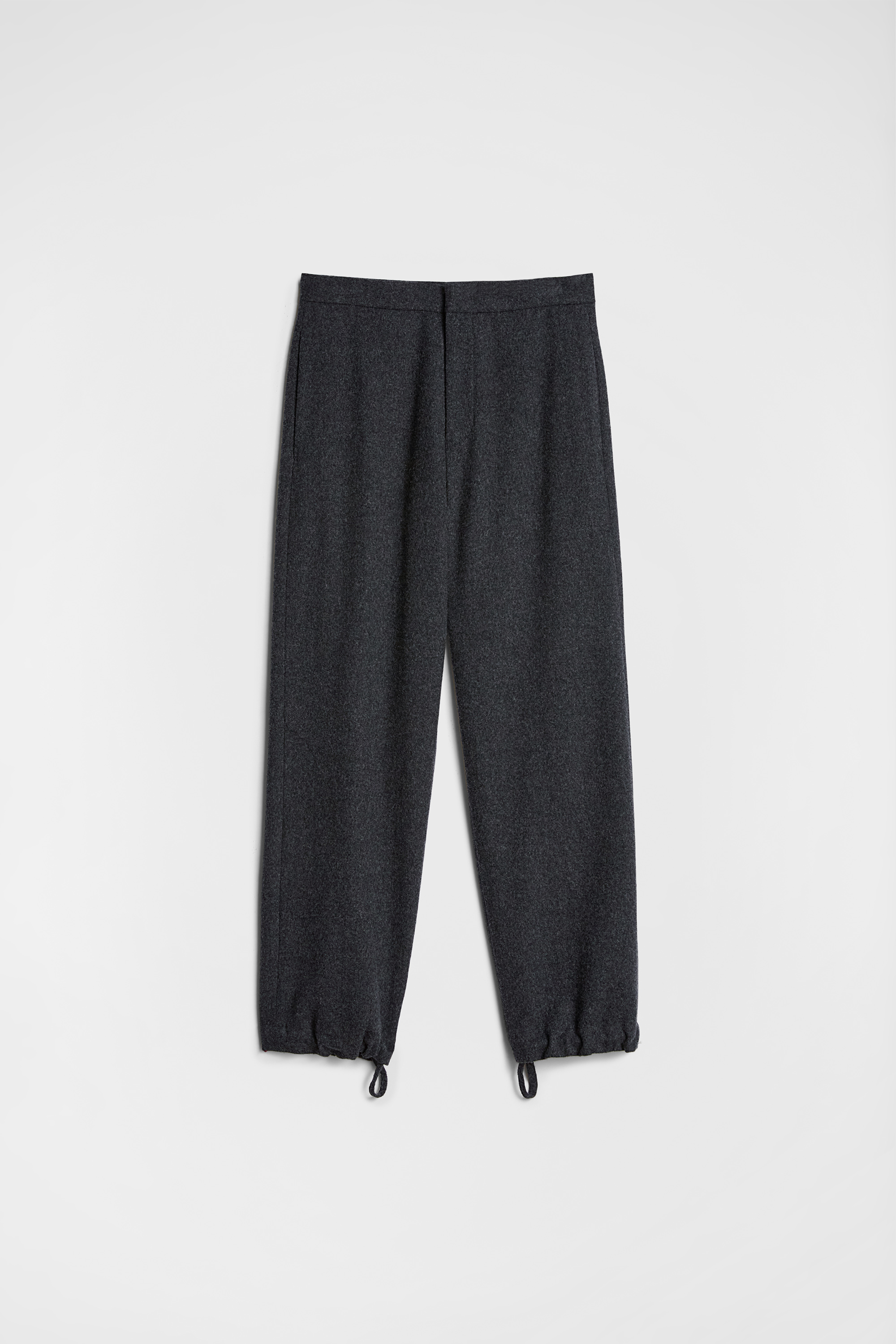 Wool Flannel Tapered Trousers - Trousers - Image 6