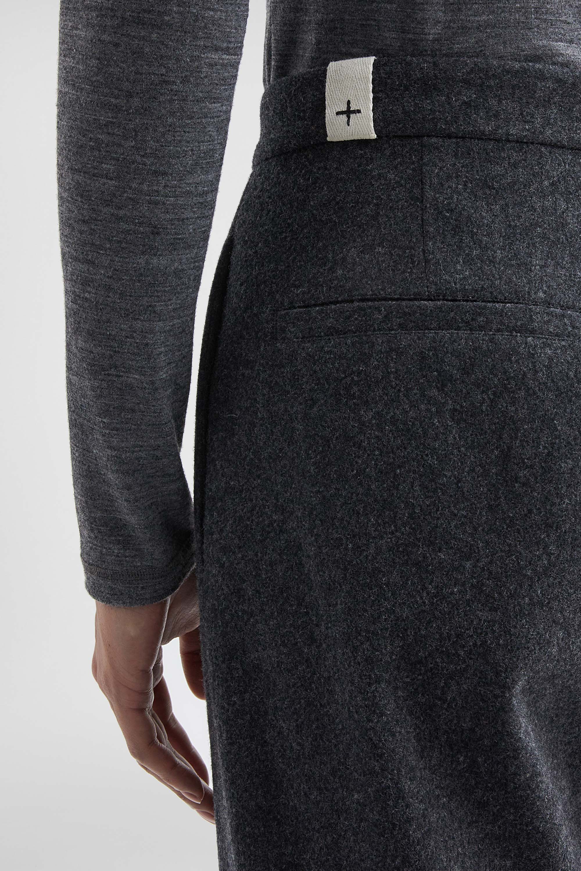 Wool Flannel Tapered Trousers - Trousers - Image 5
