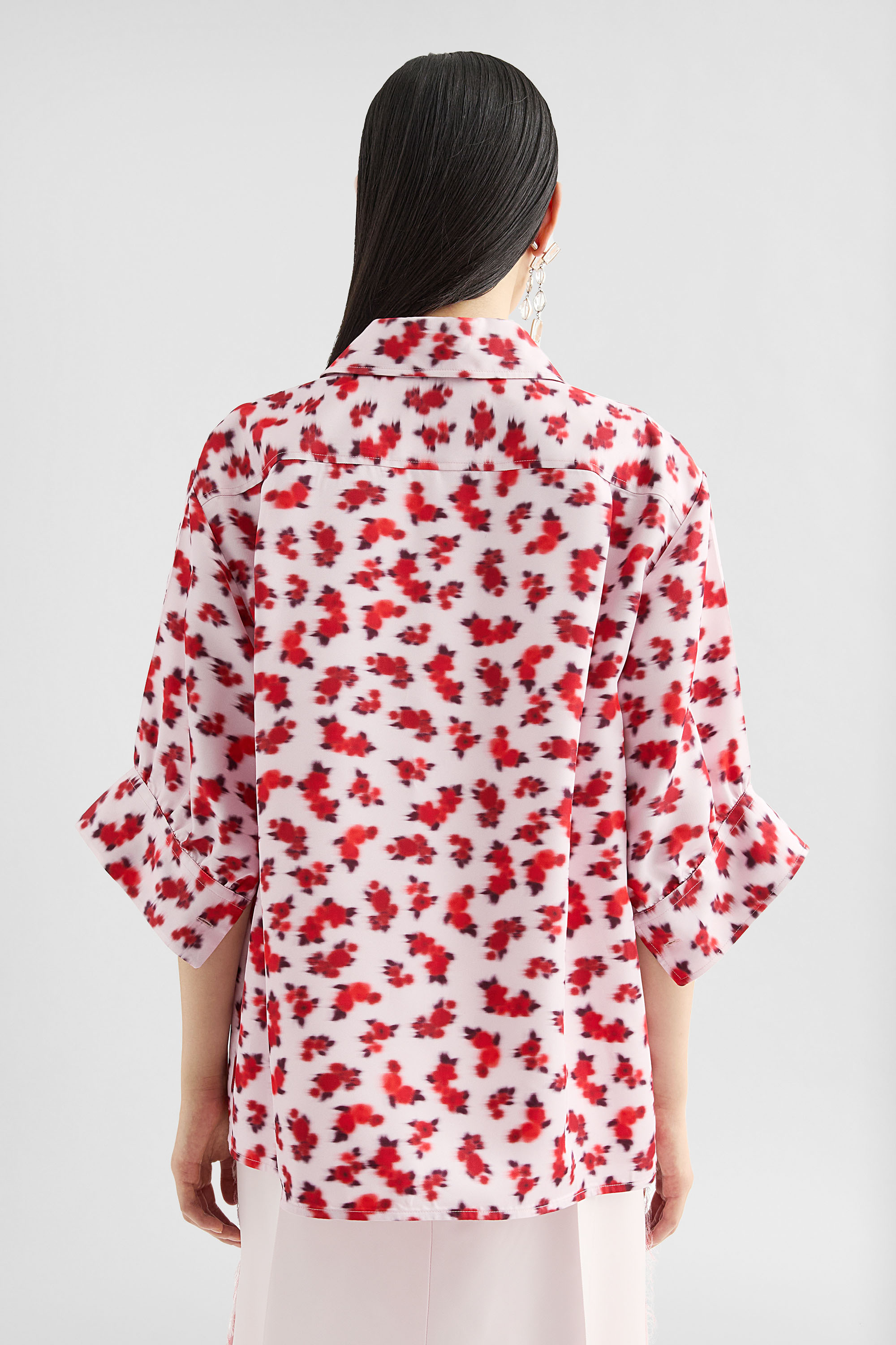 フルイドビスコース プリントシャツ - シャツ・ブラウス - Image 4