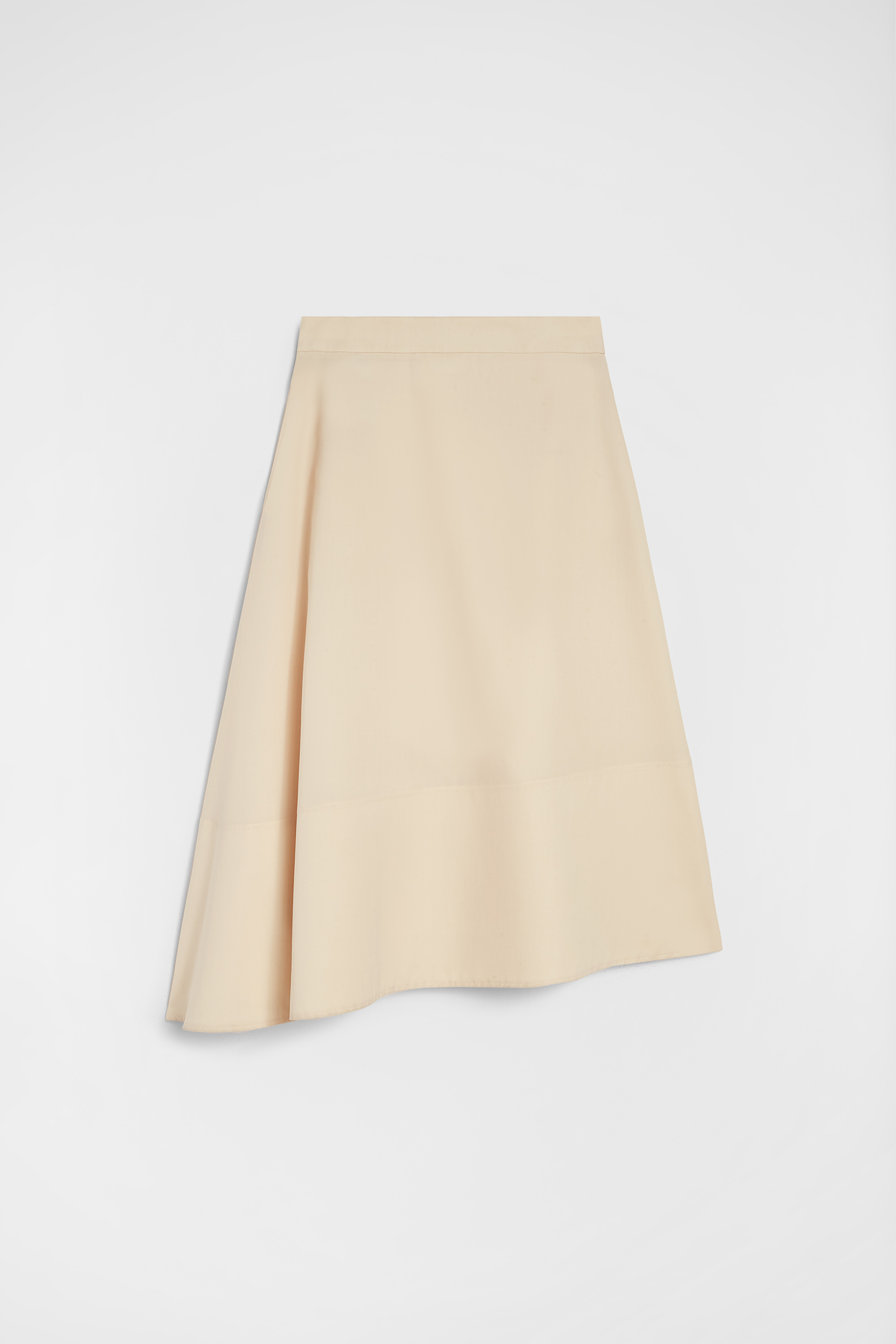 Lightweight Wool Gabardine Asymmetrical Skirt - Skirts - Image 8