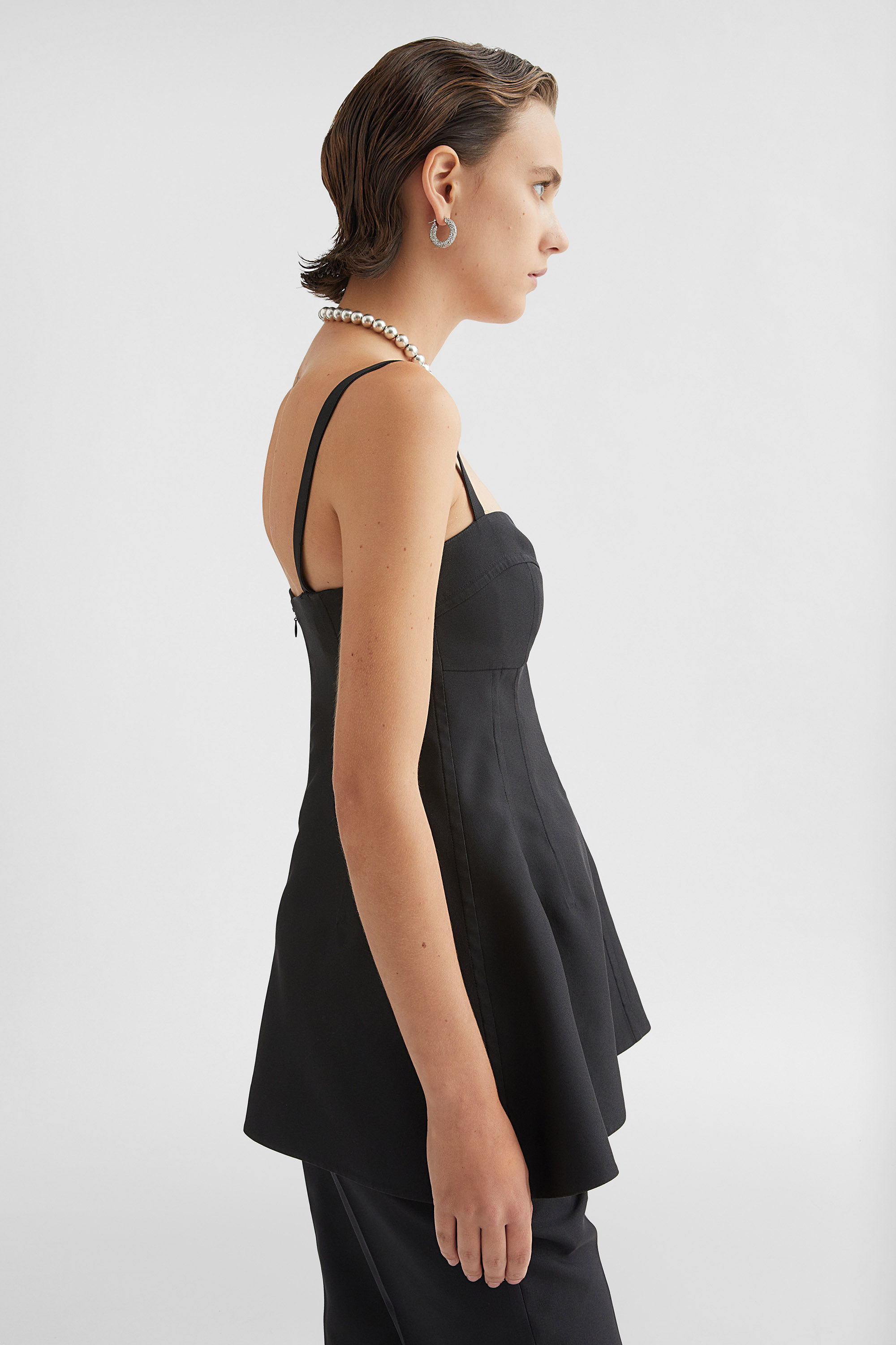 Technical  Gabardine Bustier Top - Tops - Image 2