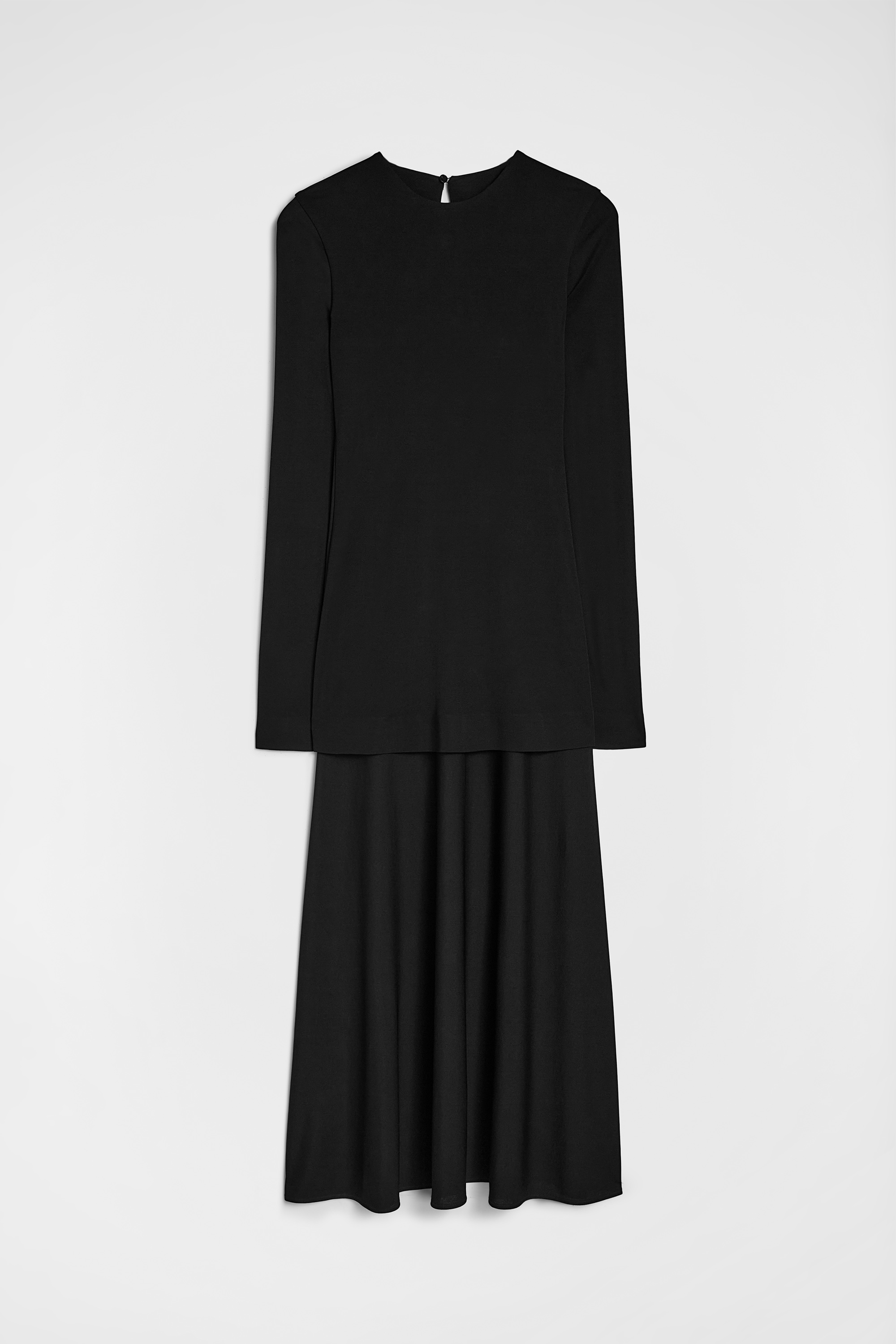 Kleid mit Rundhalsausschnitt aus fließender Viskose - Kleider - Image 5