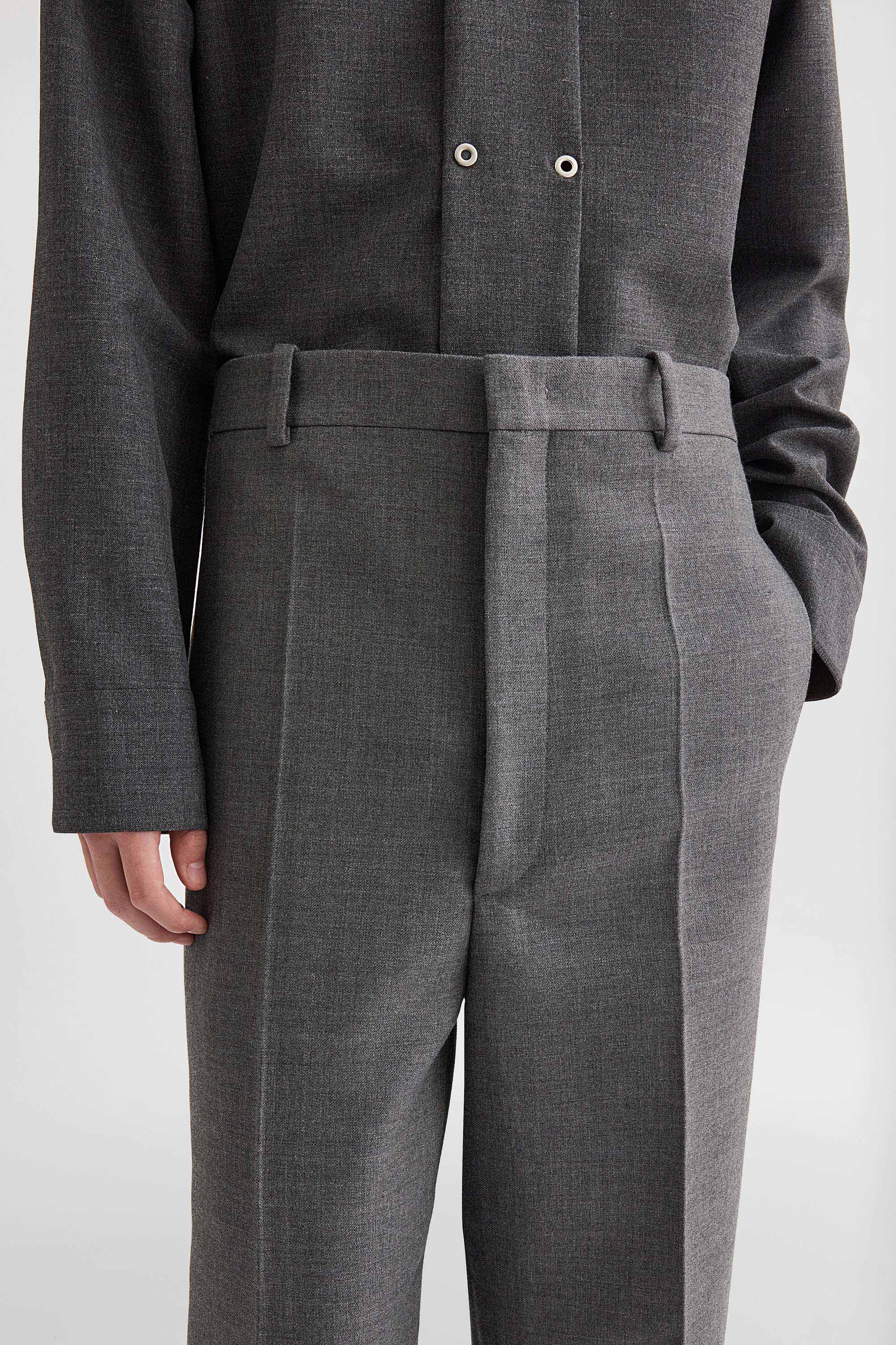 Wool Gabardine Trousers - Trousers - Image 5