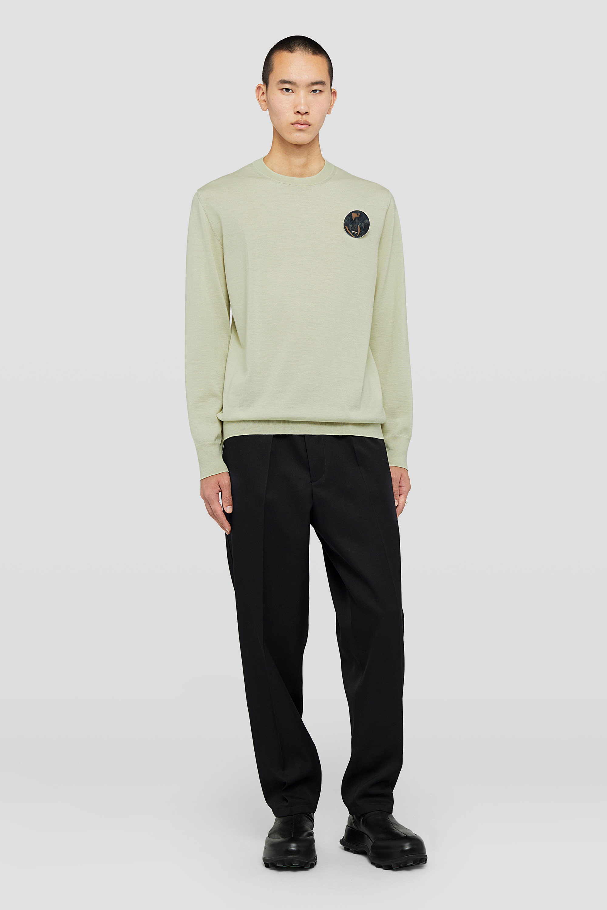 Lightweight Wool Crew-Neck Sweater - Sweaters - Image 1