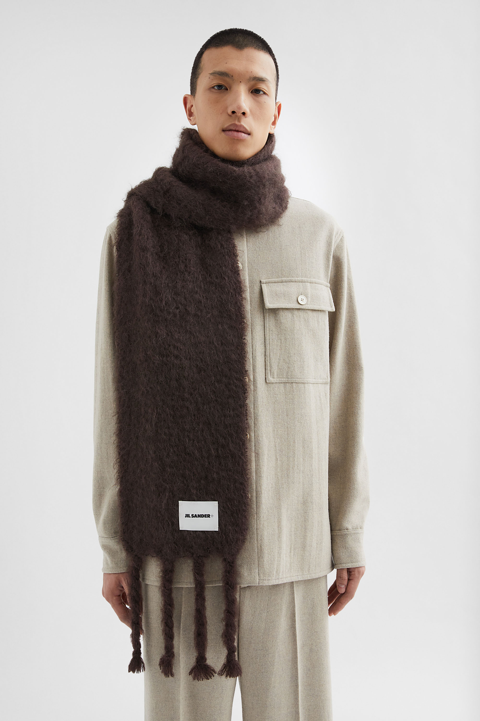 Slim Wool Blend Scarf - Scarves - Image 3