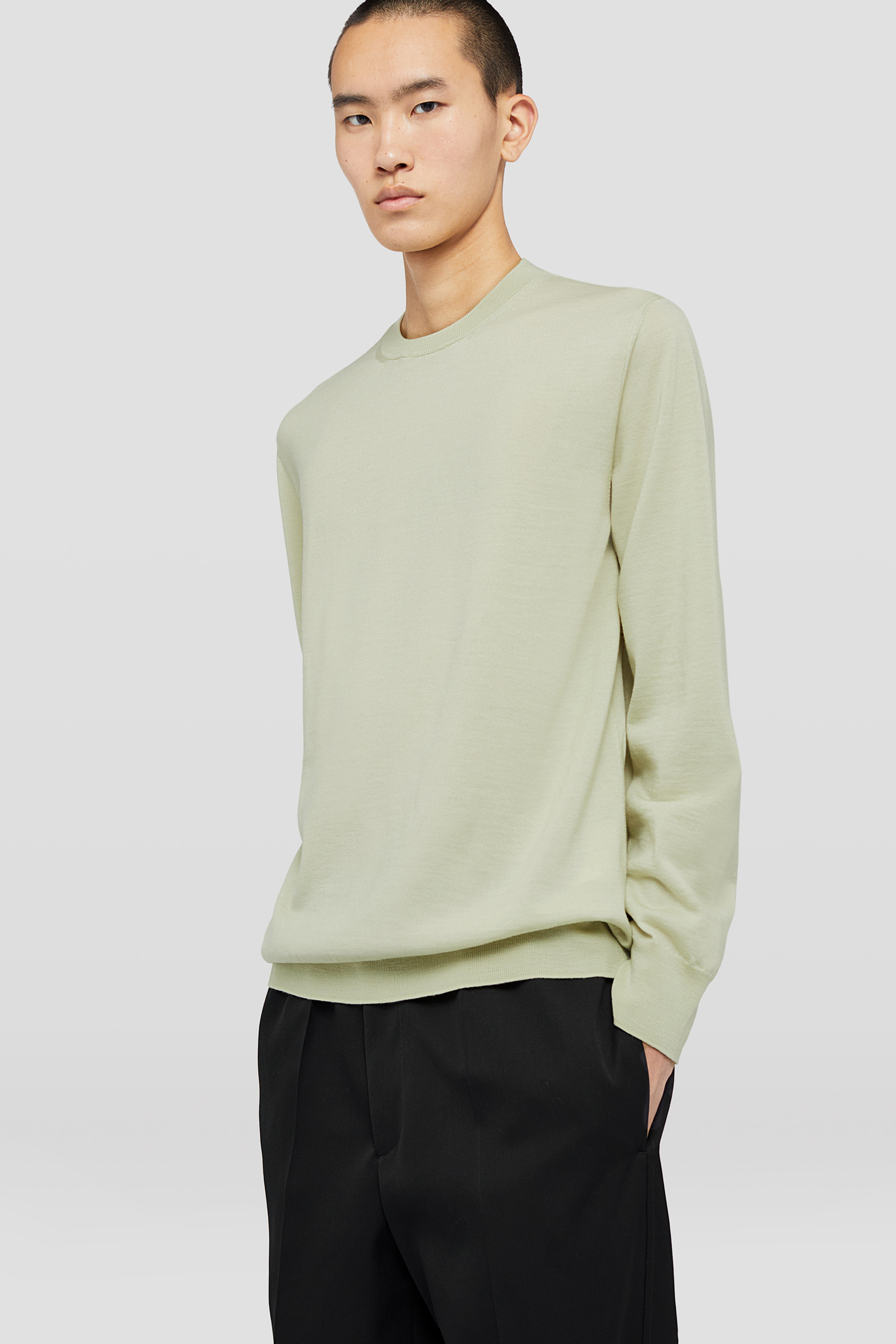 Lightweight Wool Crew-Neck Sweater - Sweaters - Image 2