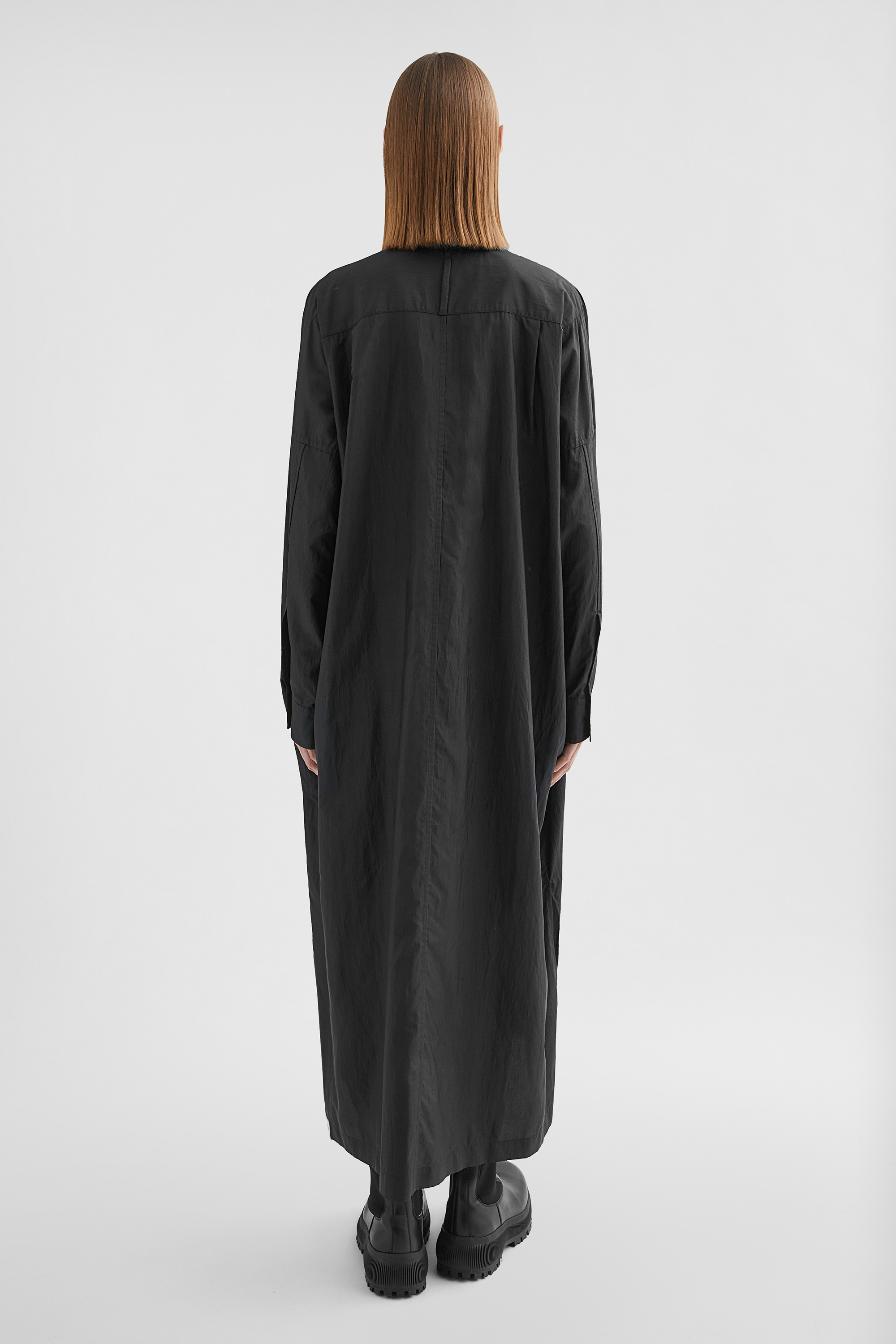 실크 혼방 셔츠 드레스 - 드레스 - Image 4
