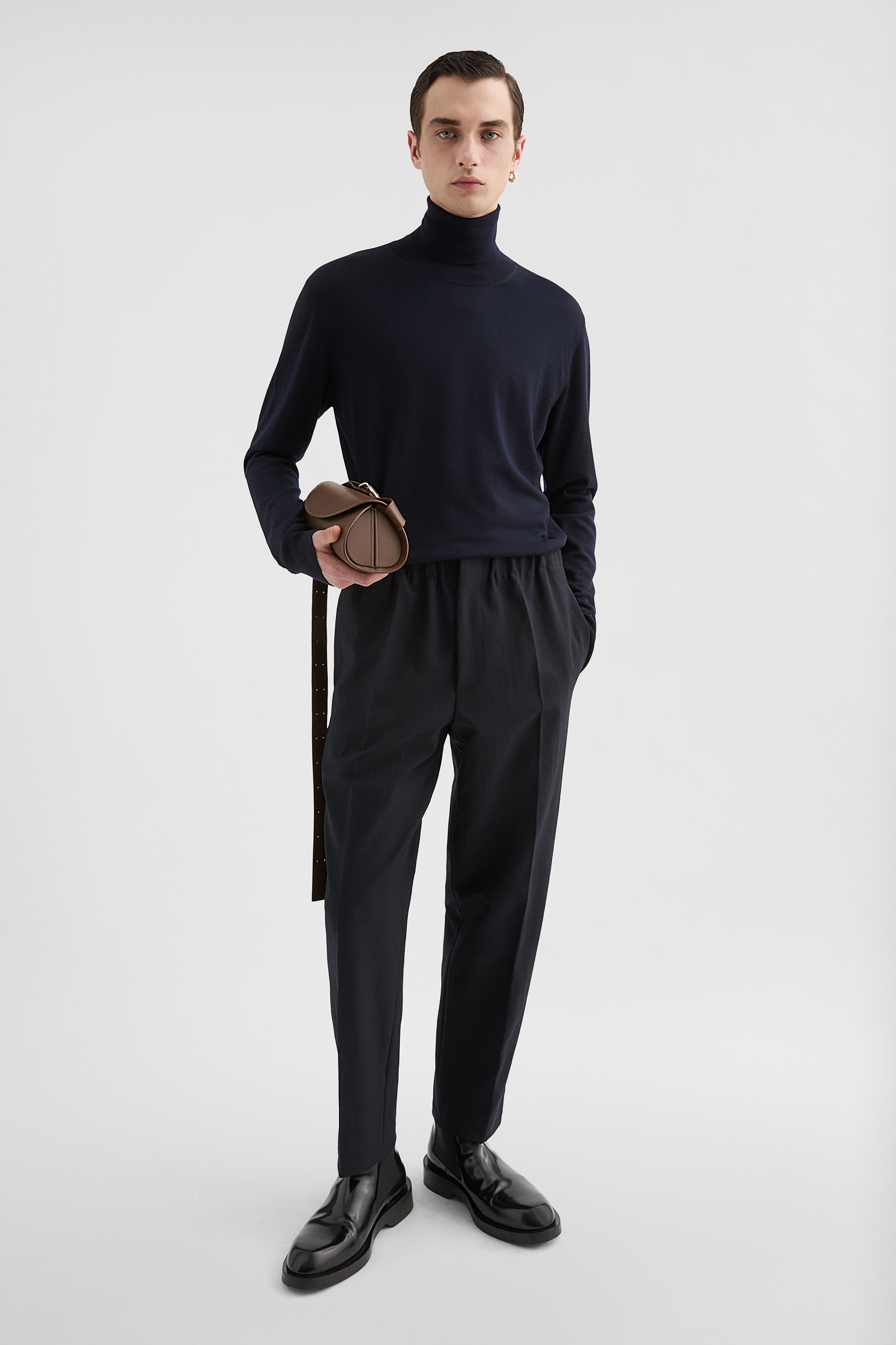 Lightweight Wool High-Neck Sweater - Sweaters - Image 1