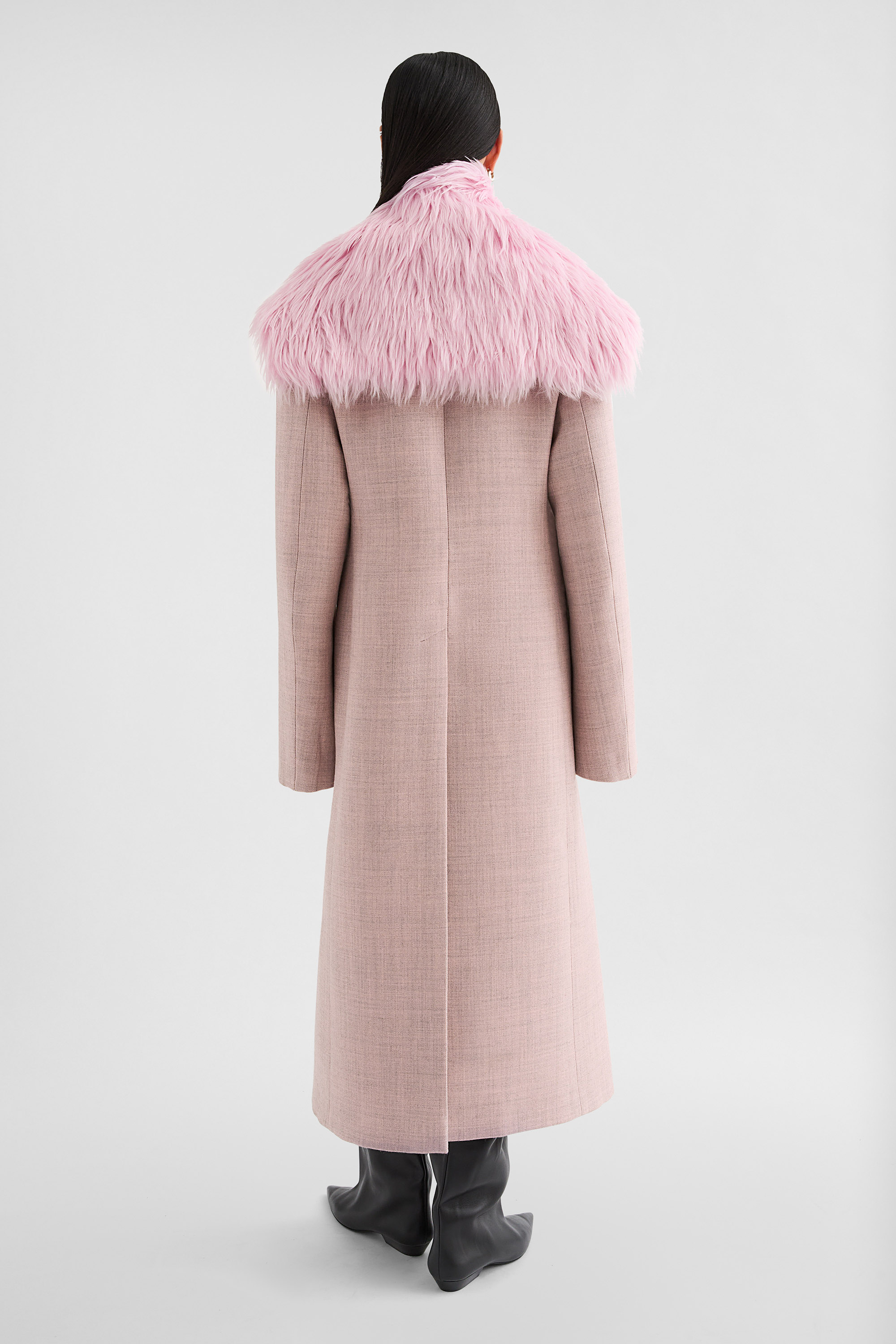 Manteau en laine chinée - Manteaux - Image 4