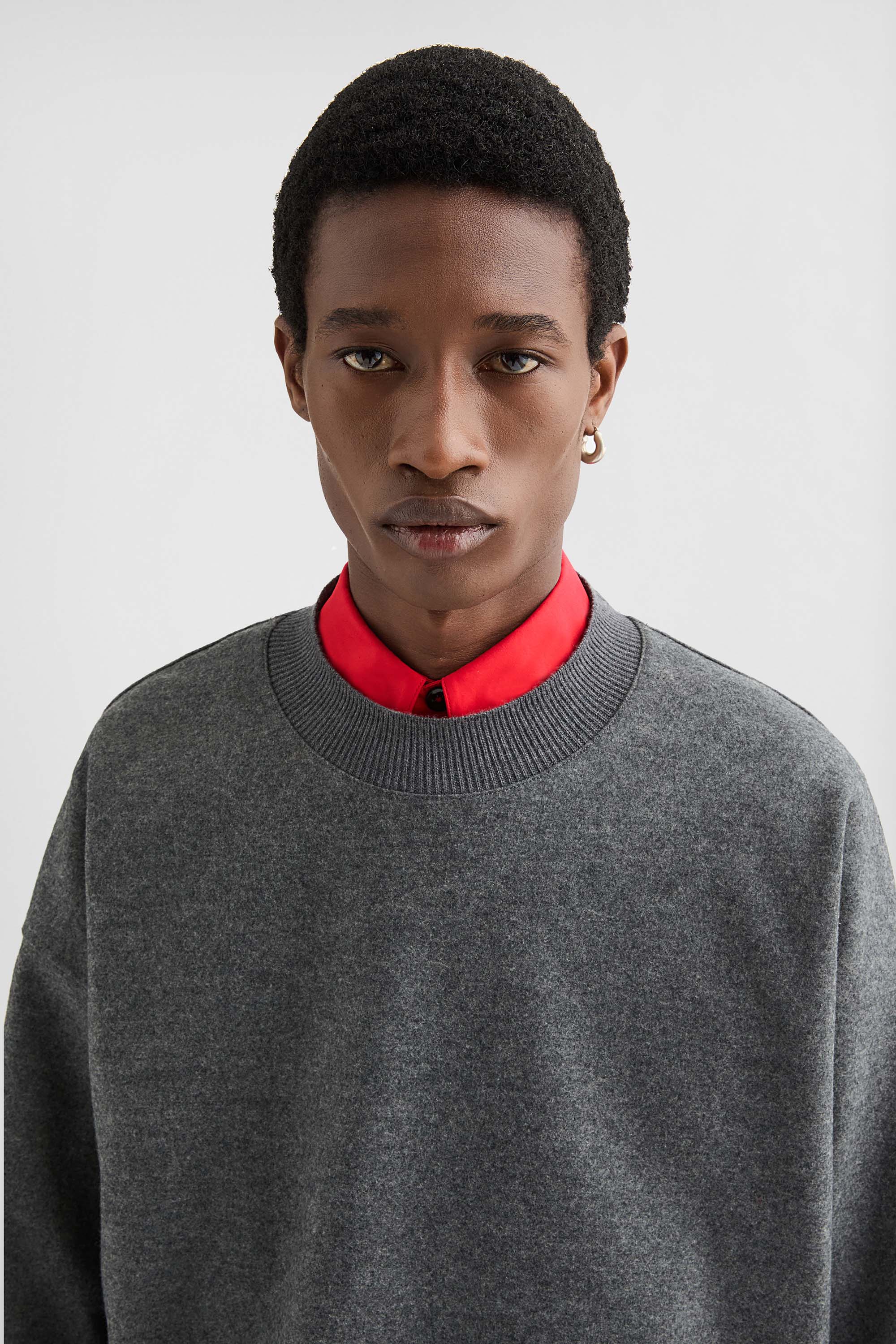 Wool Melton Crew-Neck Sweatshirt - Sweatshirts - Image 3