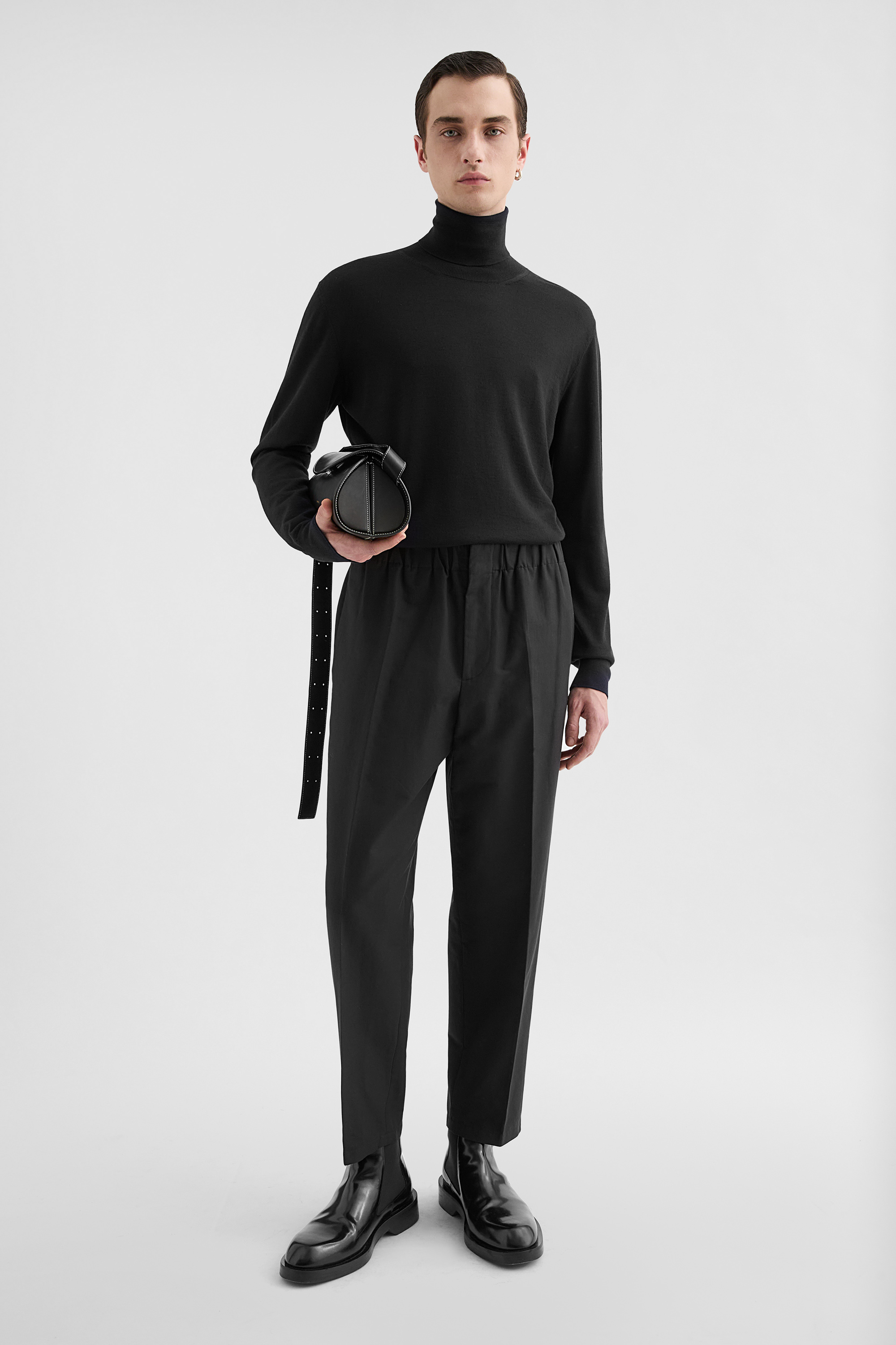 Lightweight Wool High-Neck Sweater - Sweaters - Image 1