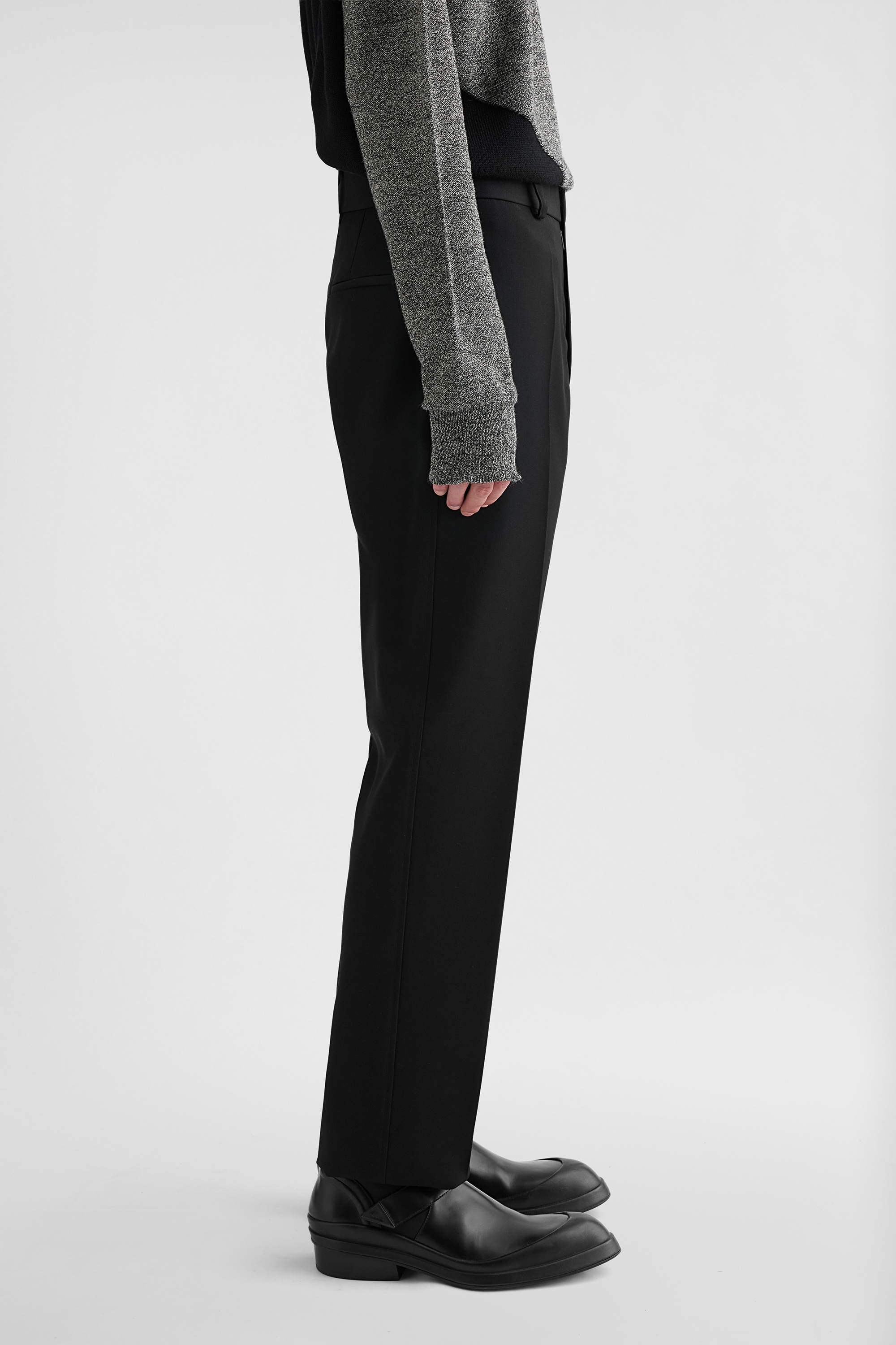 Wool Gabardine Trousers - Trousers - Image 3